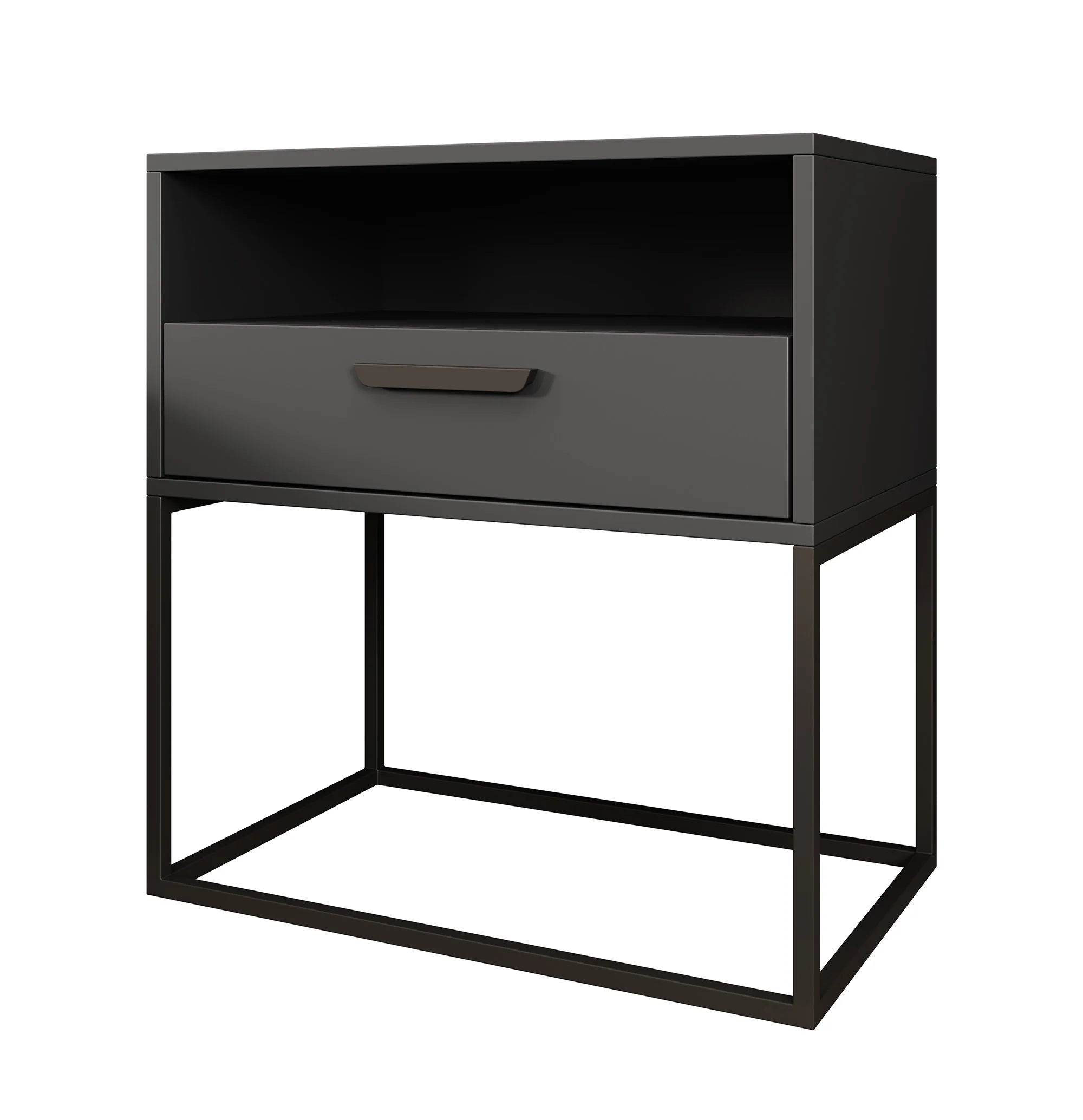 Sylvester 4 - Nachtkastje - Antraciet - 60x39x65 cm - Image 5