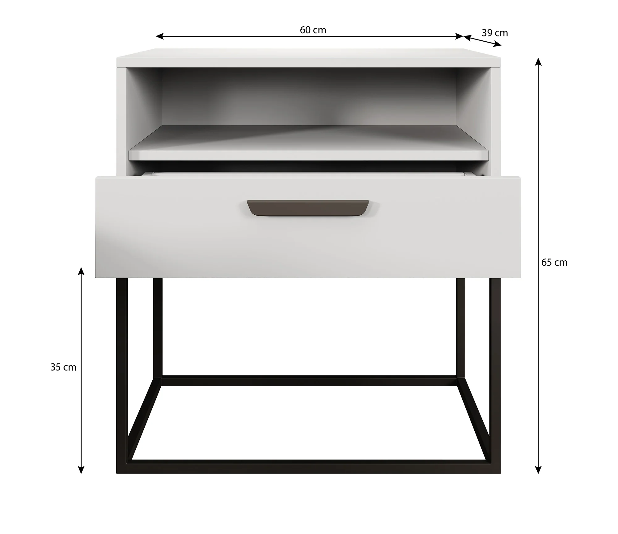 Sylvester 4 - Nachtkastje - Eiken - 60x39x65 cm - Image 4