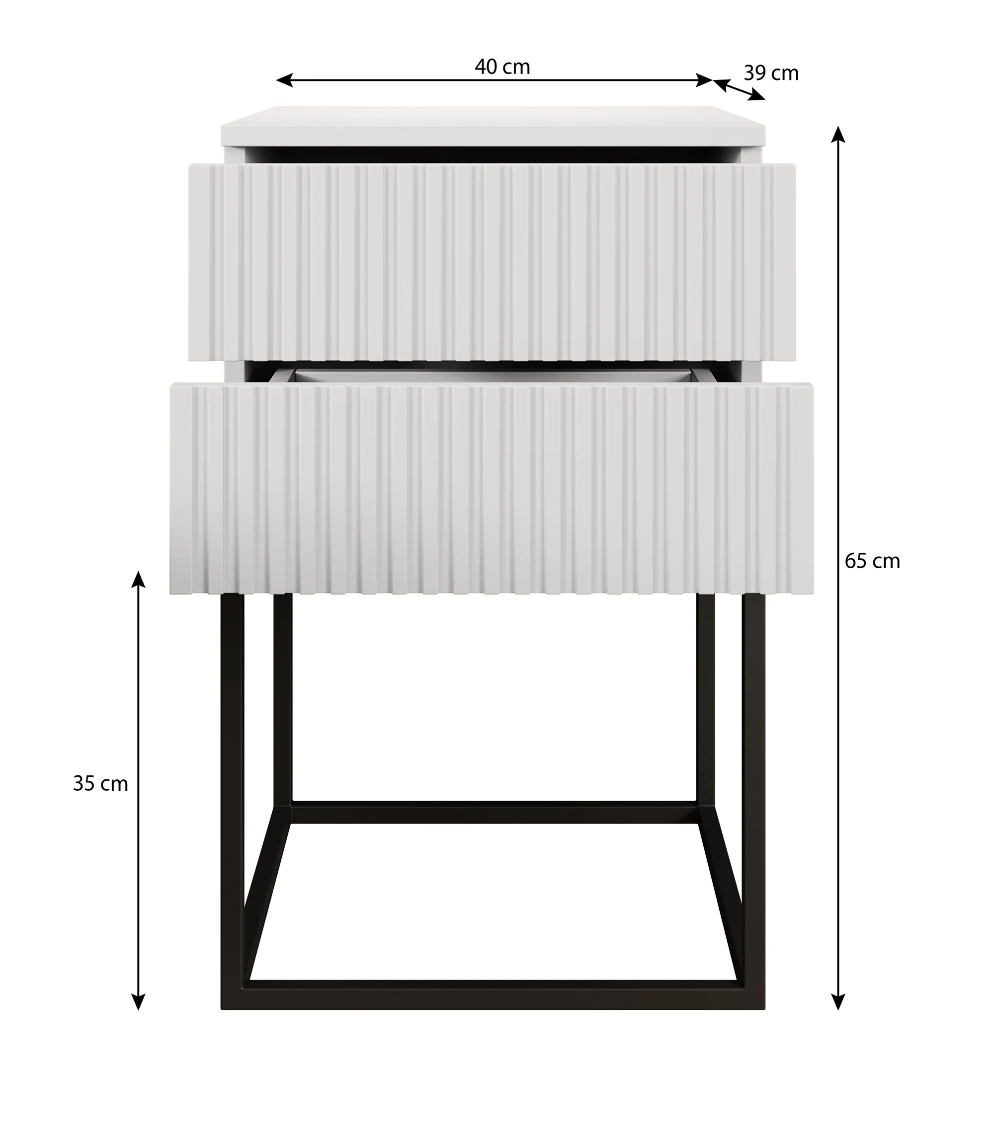 Sylvester 7 - Nachtkastje - Antraciet - 40x39x65 cm - Image 4