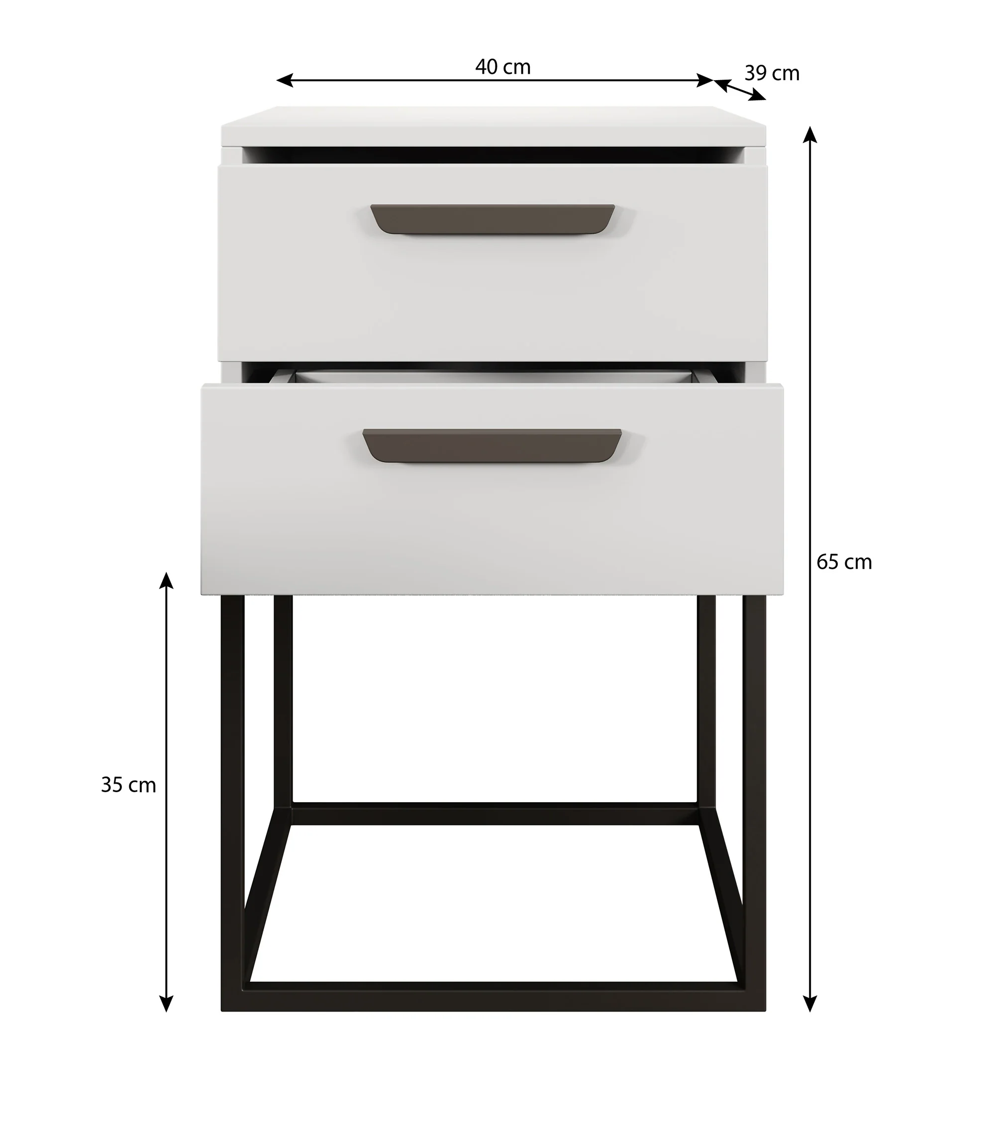 Sylvester 8 - Nachtkastje - Antraciet - 40x39x65 cm - Image 4