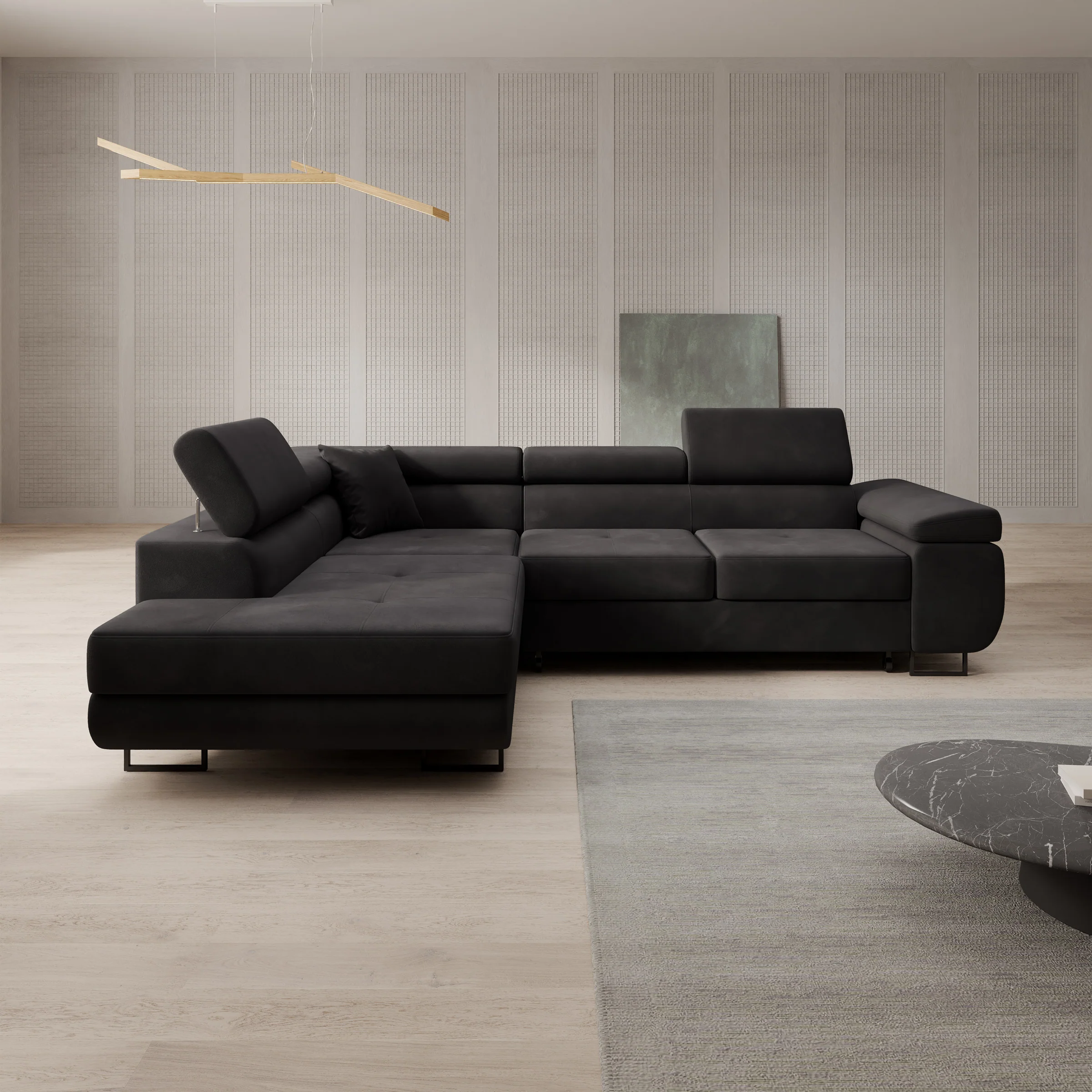 Tacito - Hoekbank 4-zits - Velvet zwart - Links - Image 2