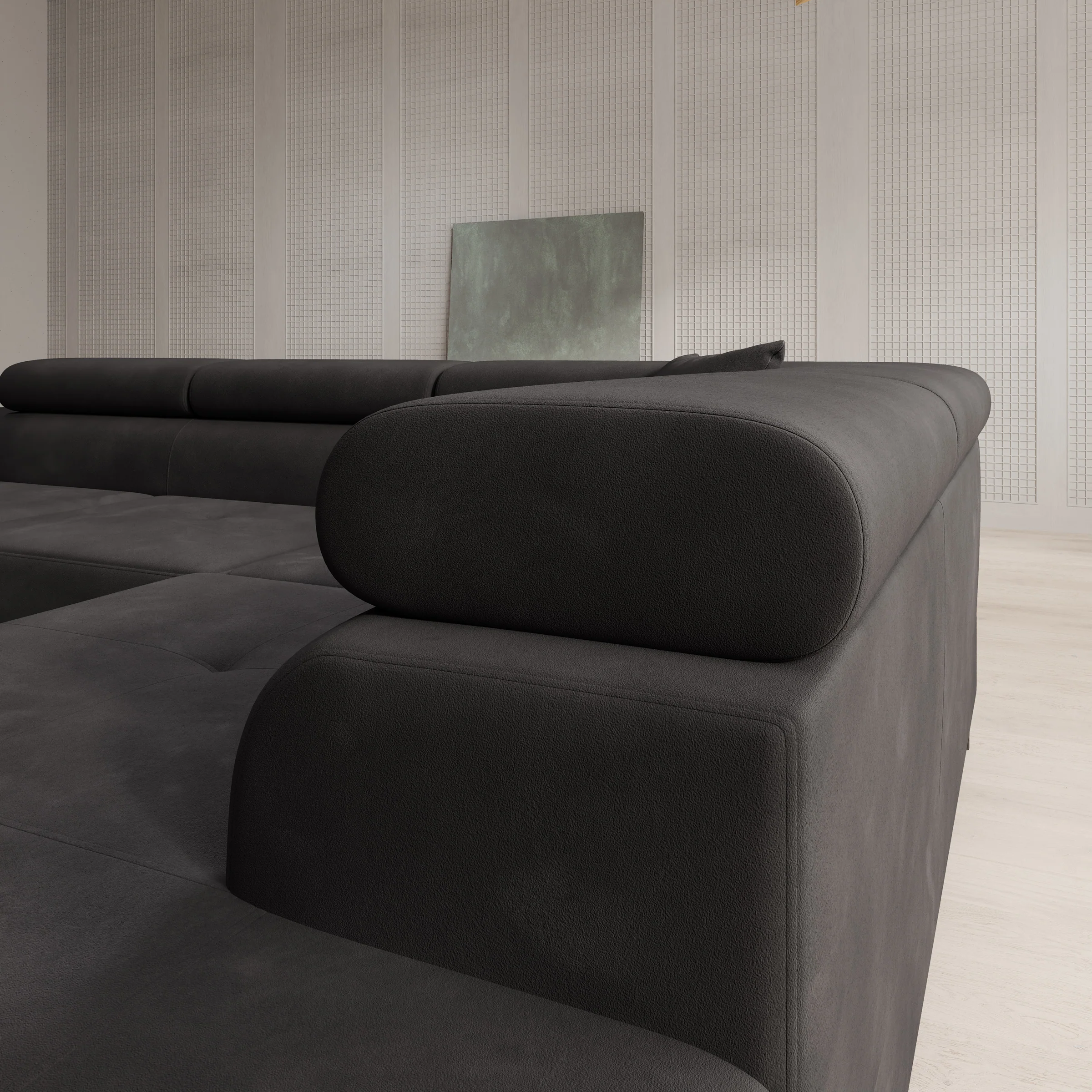 Tacito - Hoekbank 4-zits - Velvet zwart - Rechts - Image 4