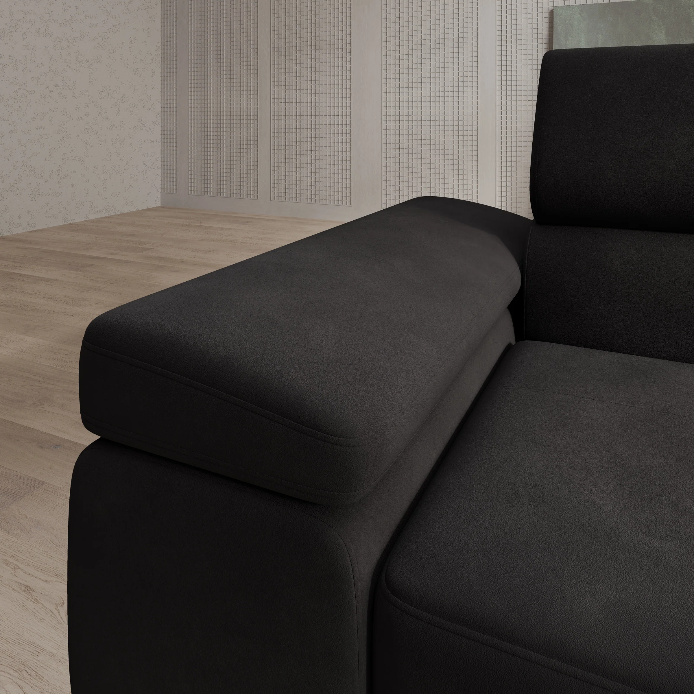 Tacito - Hoekbank 4-zits - Velvet zwart - Rechts - Image 7