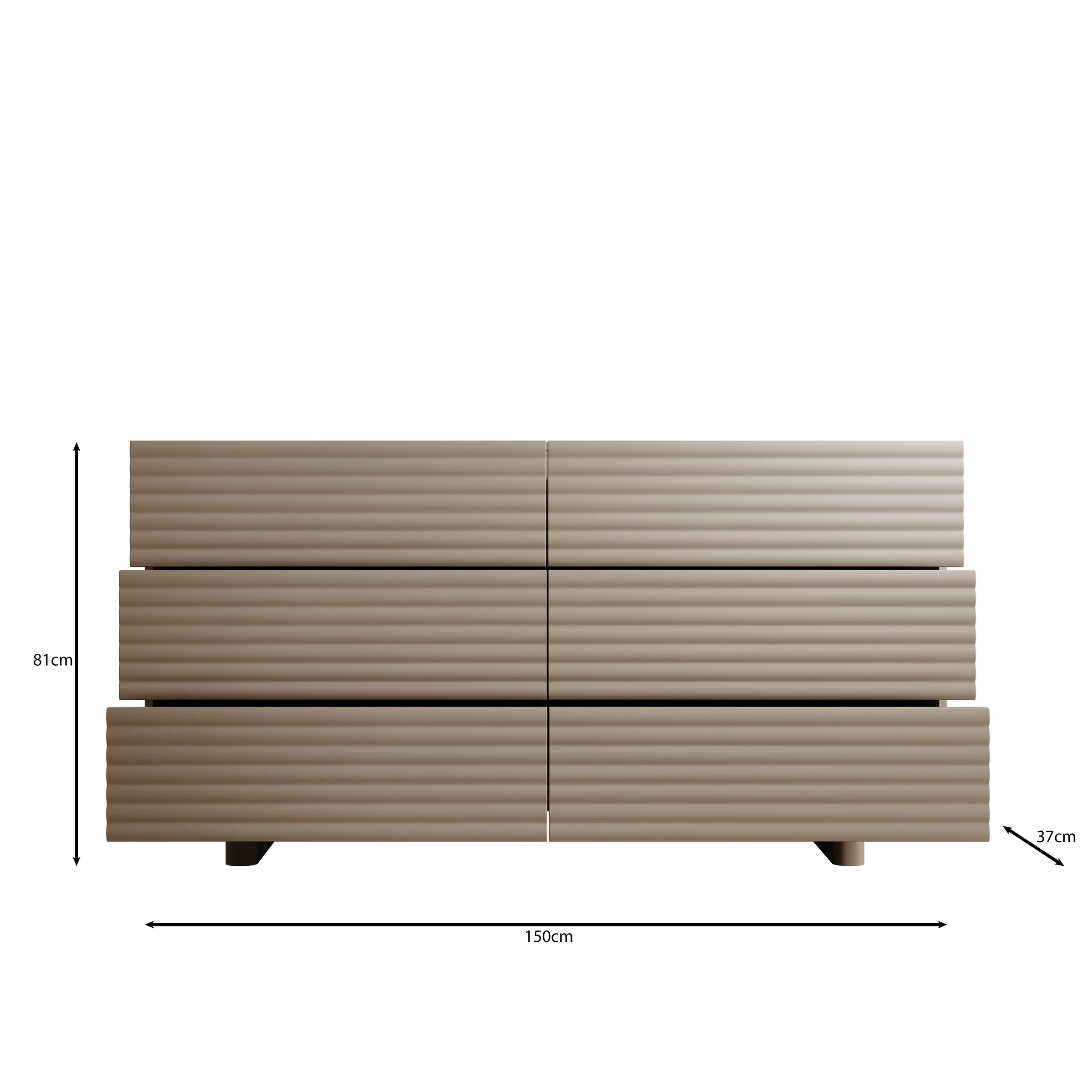 Tactica - Ladekast - Beige - 150x37x81 cm - Image 5