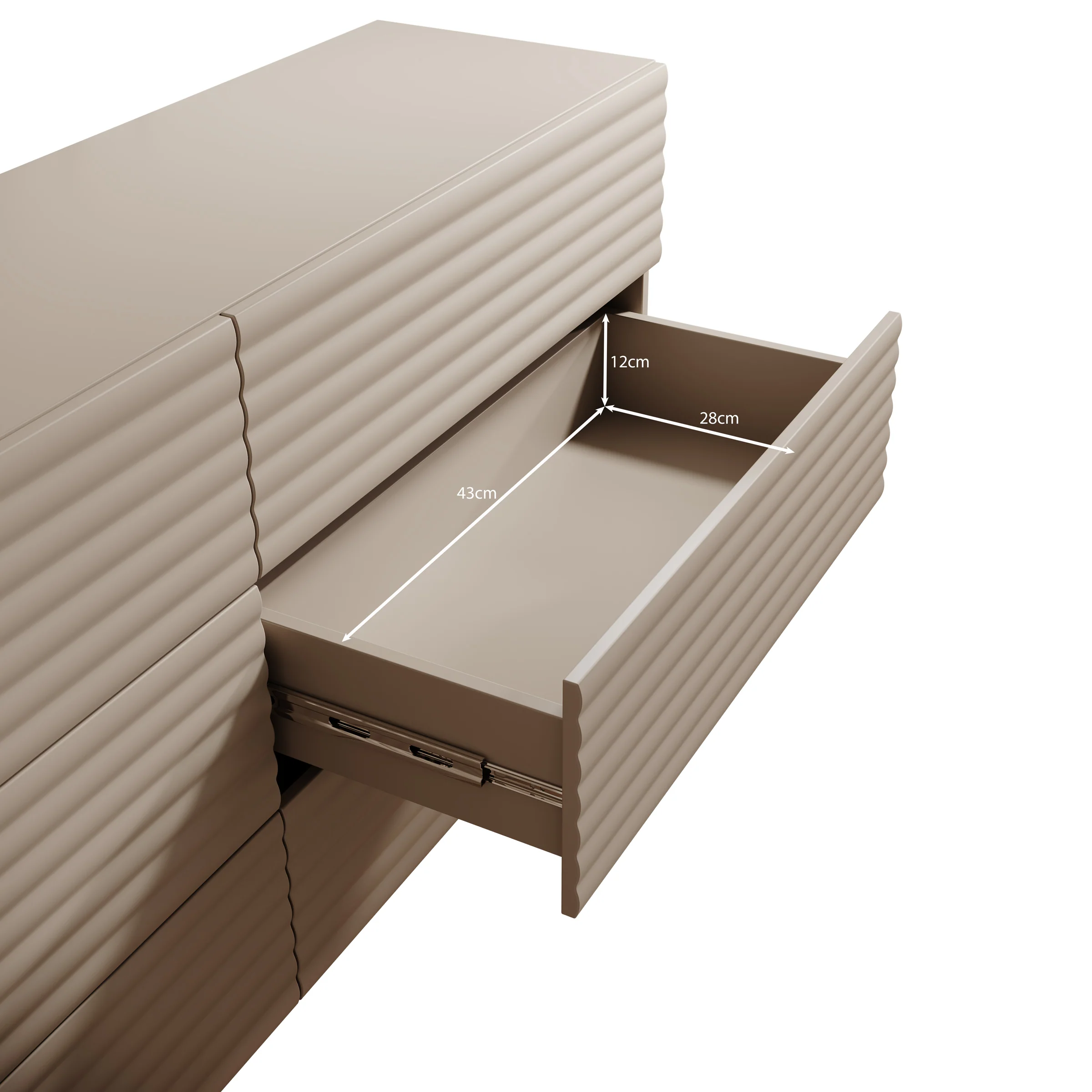 Tactica - Ladekast - Beige - 150x37x81 cm - Image 6