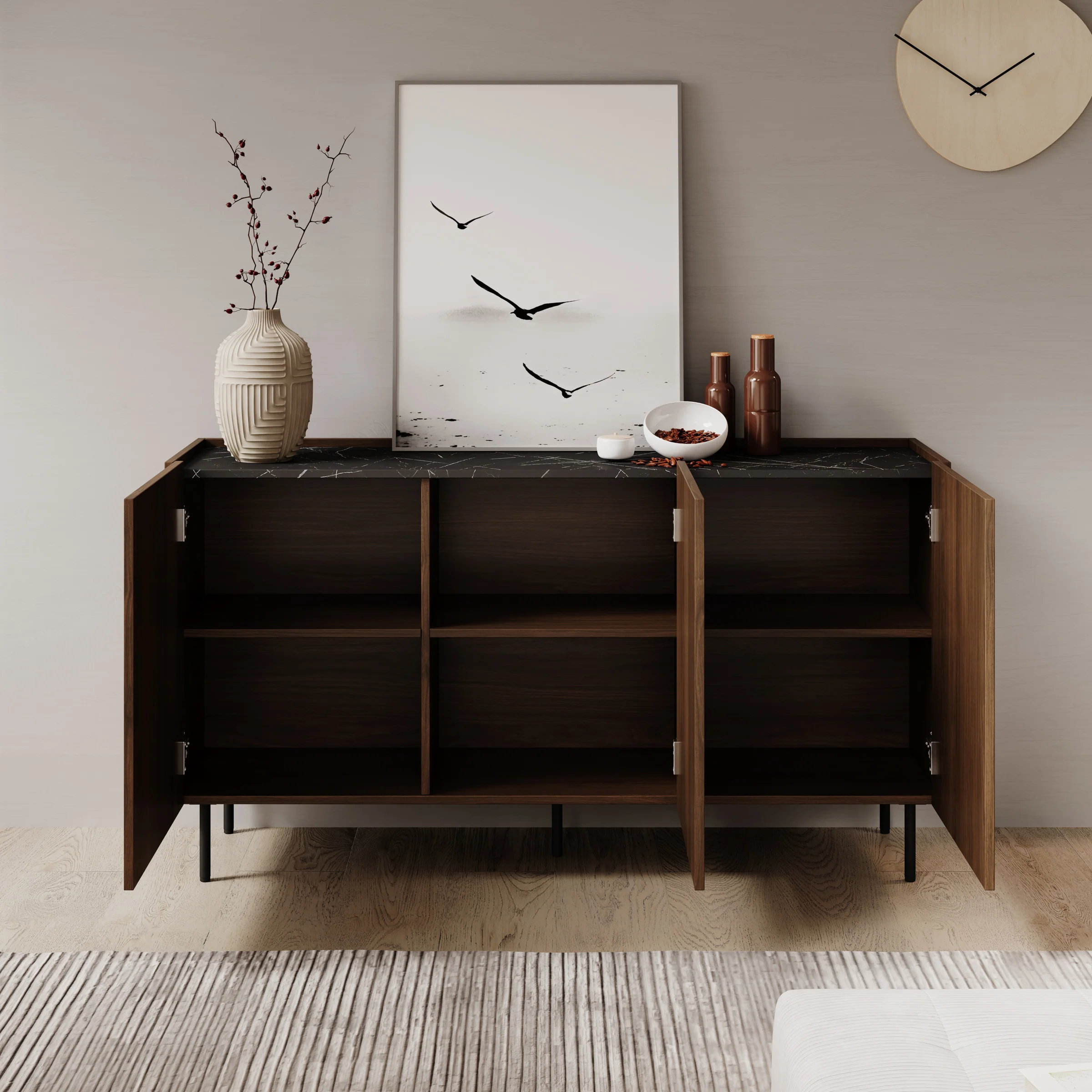 Tahiti - Dressoir - Donker eiken - 144x37x78 cm - Image 2
