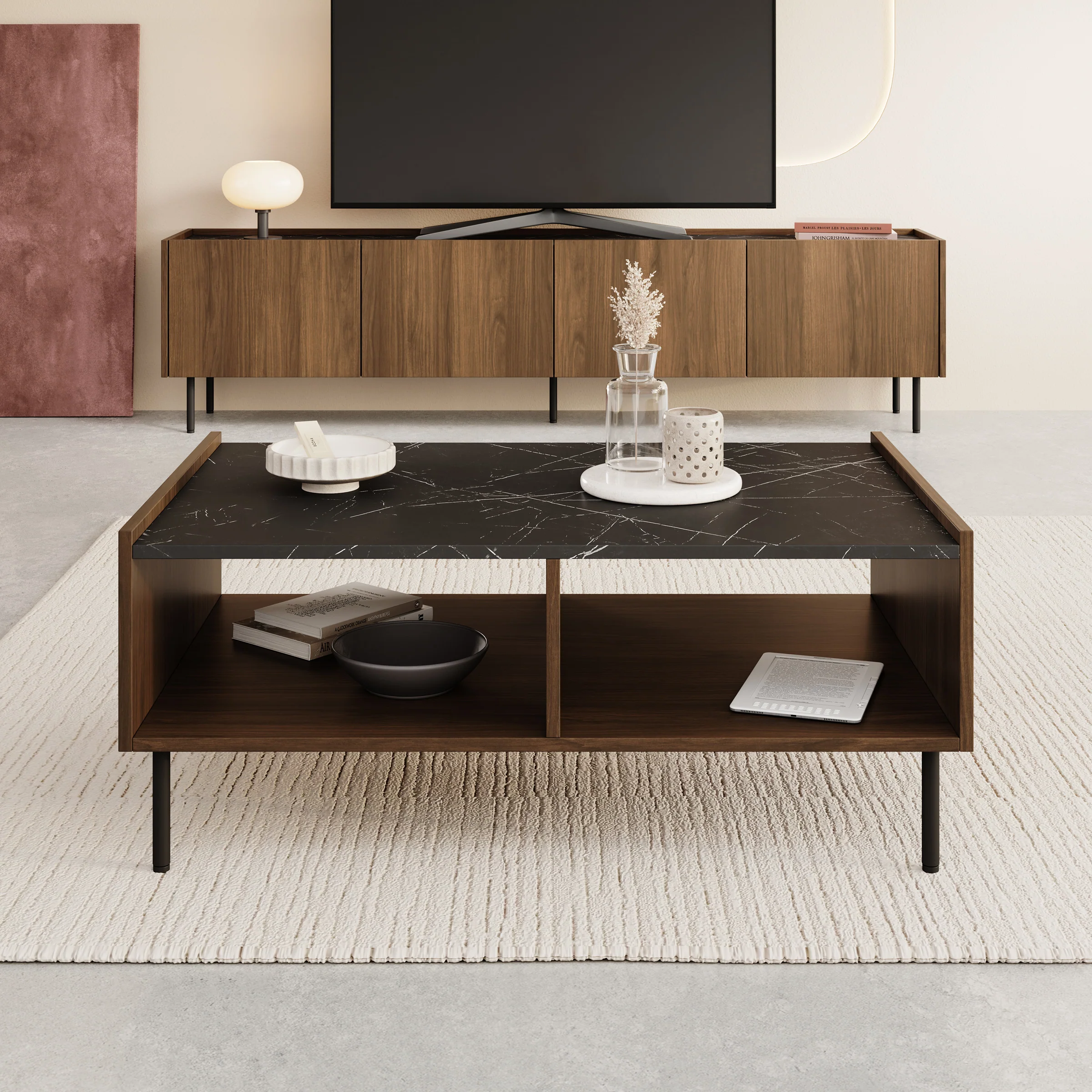Tahiti - Salontafel - Donker eiken - 97x60x39 cm - Image 2