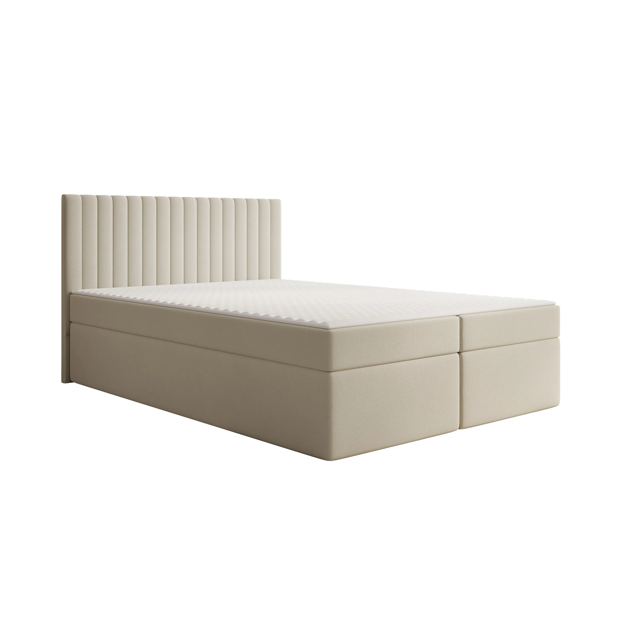 Taiko - Boxspring met opbergruimte - Stof beige - 140x200 cm - Image 5