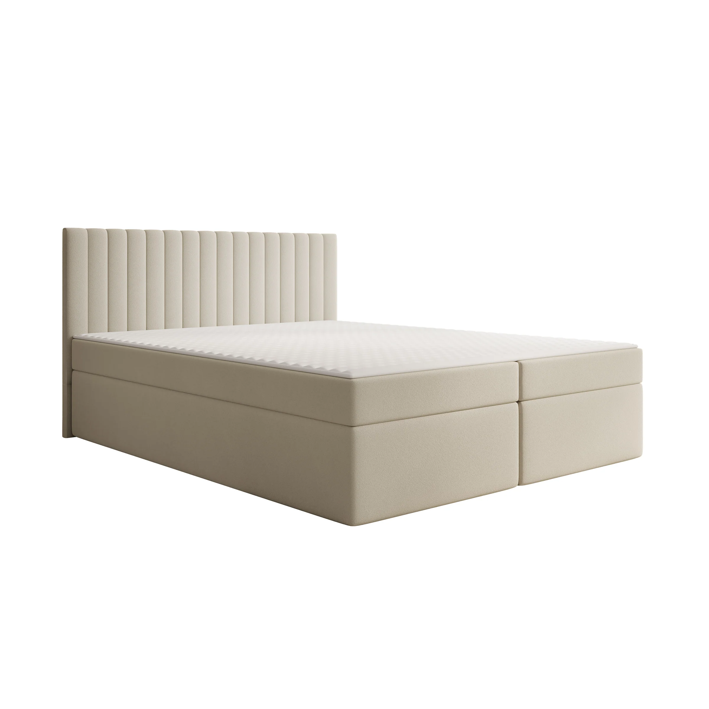 Taiko - Boxspring met opbergruimte - Stof beige - 160x200 cm - Image 5
