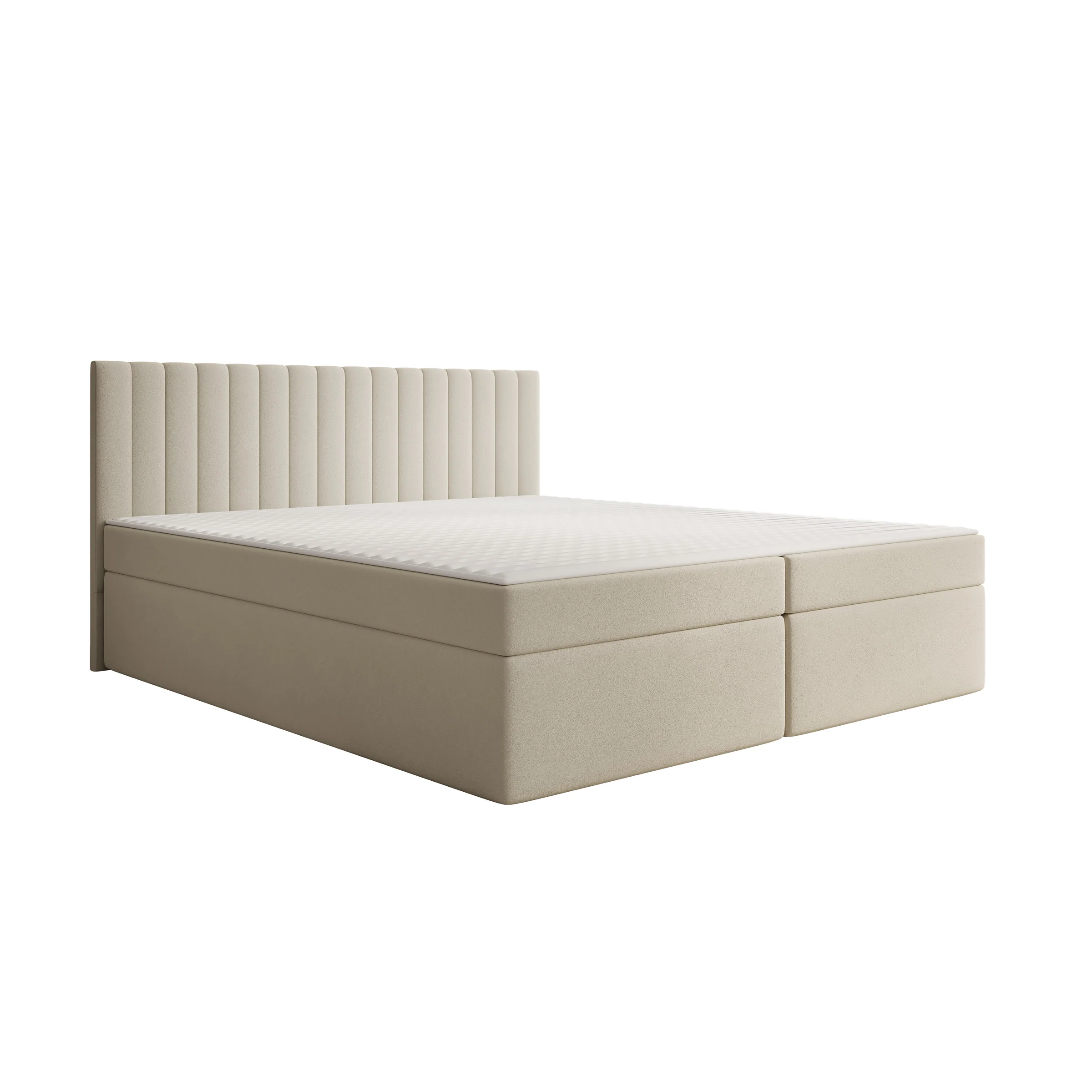 Taiko - Boxspring met opbergruimte - Stof beige - 180x200 cm - Image 5