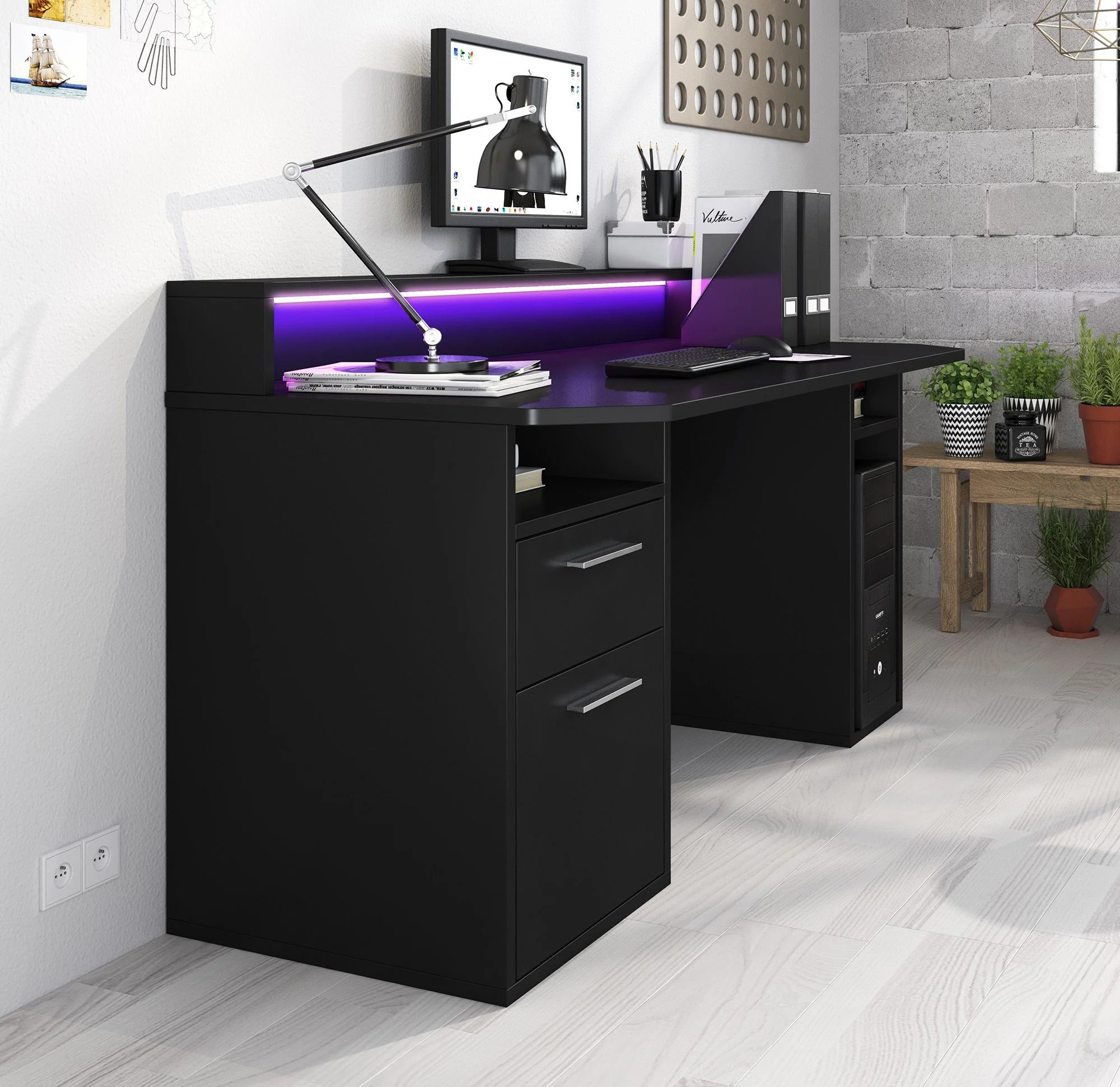 Tamara 3 - Bureau - Zwart - 160x72 cm - Image 4