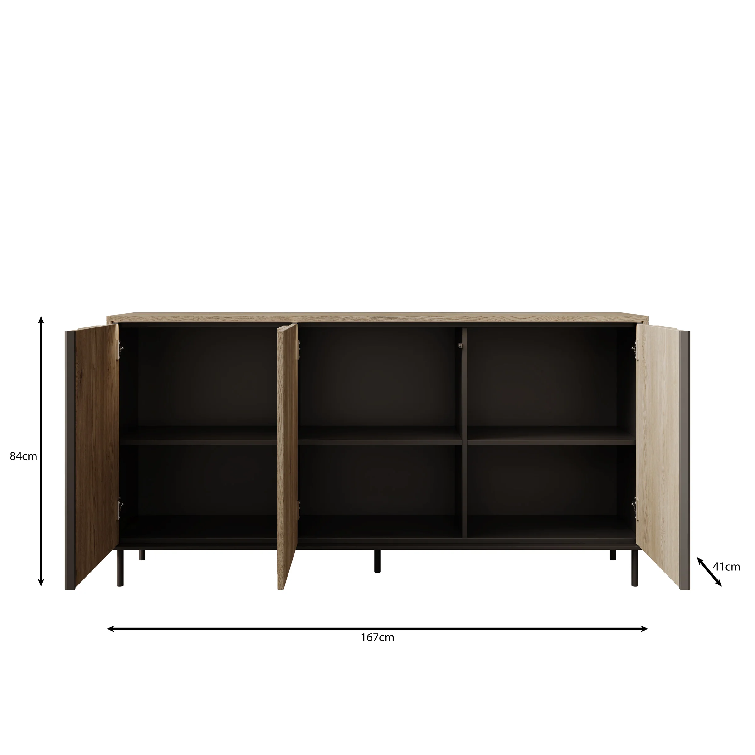 Tarello - Dressoir - Eikenpatroon - 167x41x84 cm - Image 5