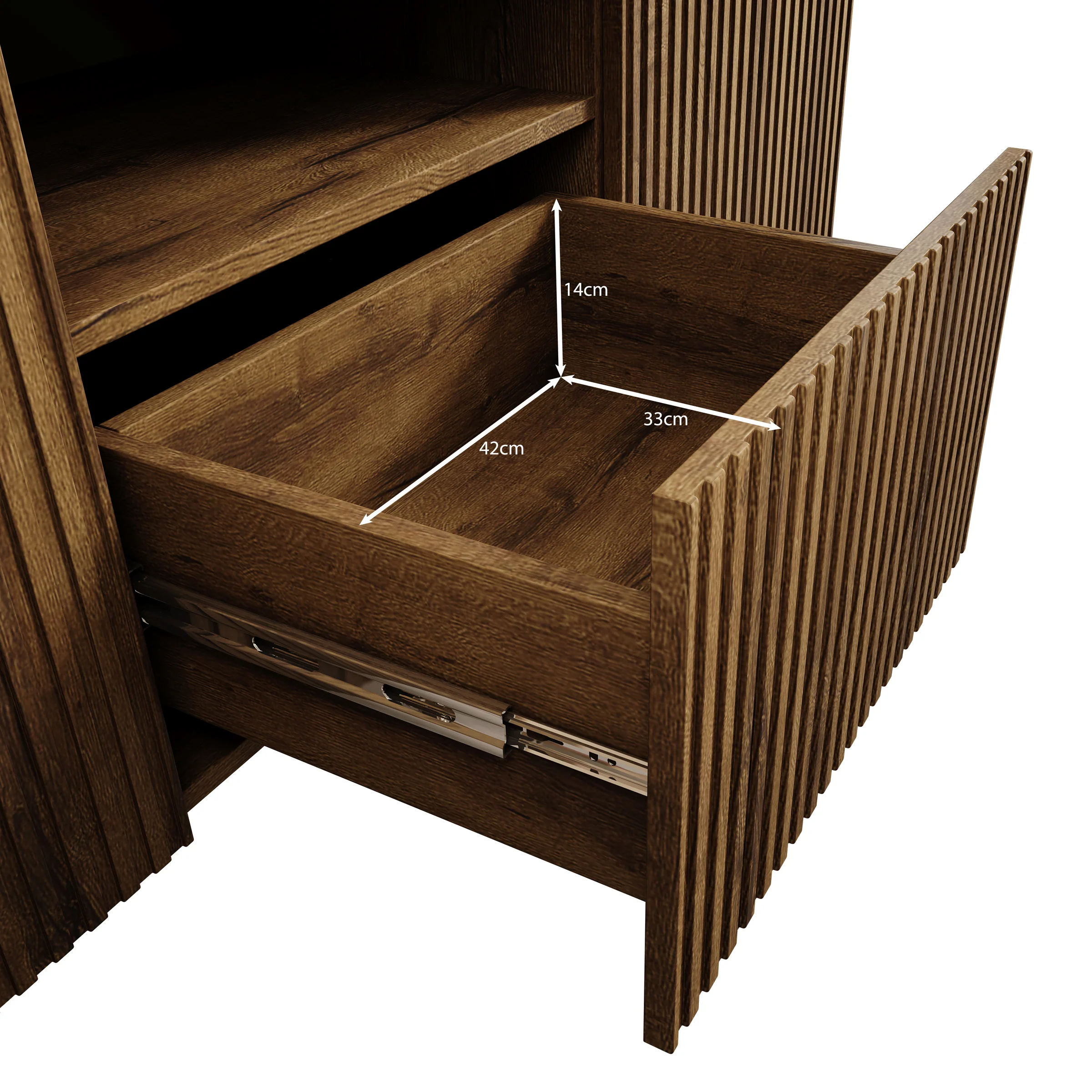Tartagal - Dressoir - Donkerbruin/eiken - 150x42x81 cm - Image 6