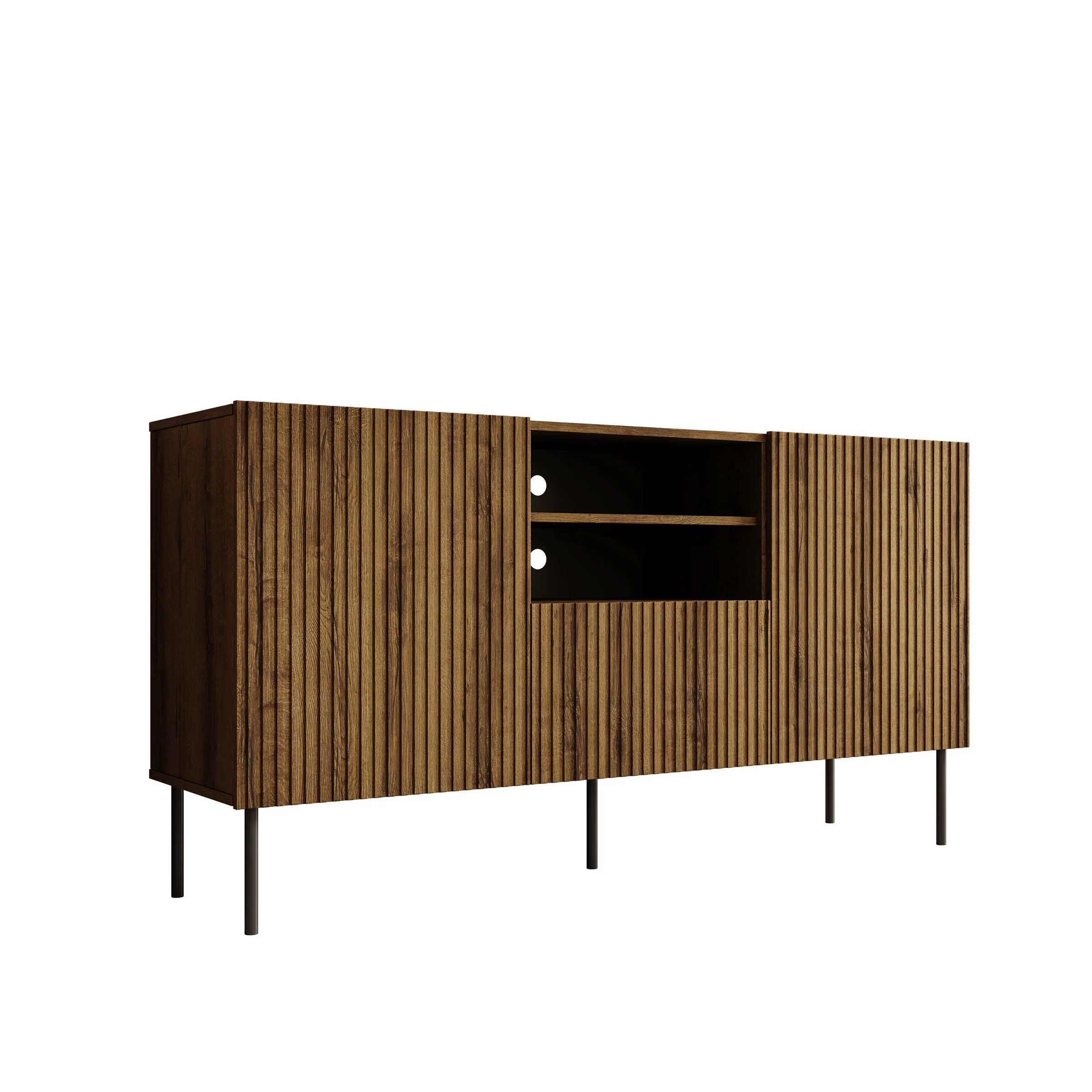 Tartagal - Dressoir - Donkerbruin/eiken - 150x42x81 cm - Image 7