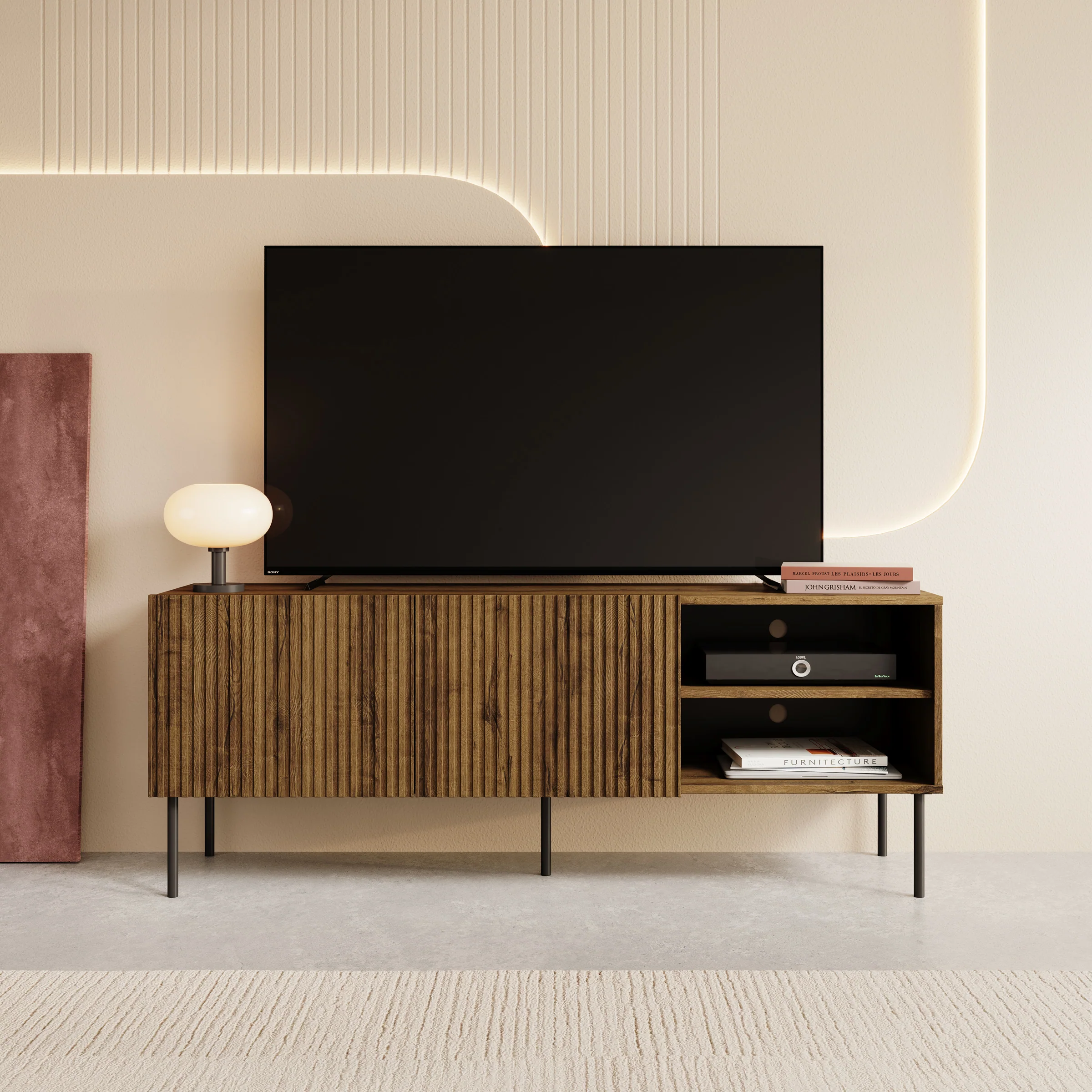 Tartagal - TV-Meubel - Donkerbruin eiken - 150x42x58 cm - Image 3