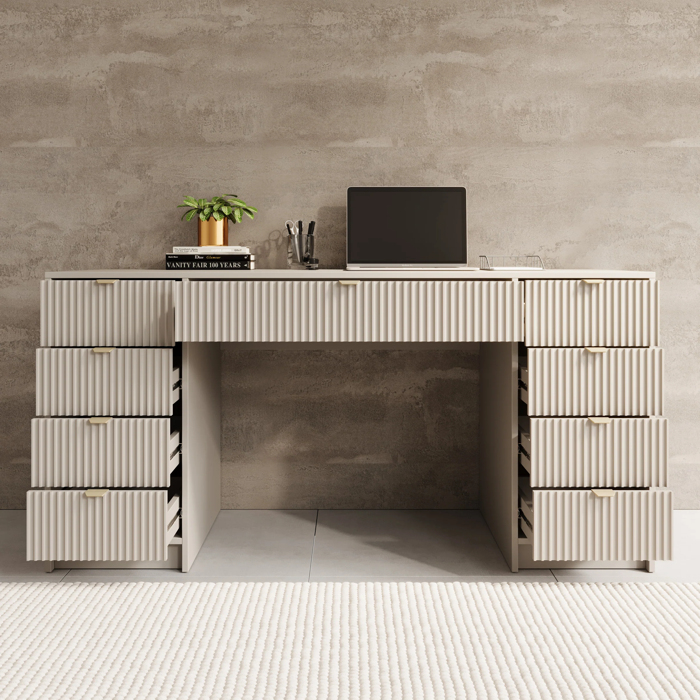 Tavares 2 - Bureau - Beige - 154x55 cm - Image 2