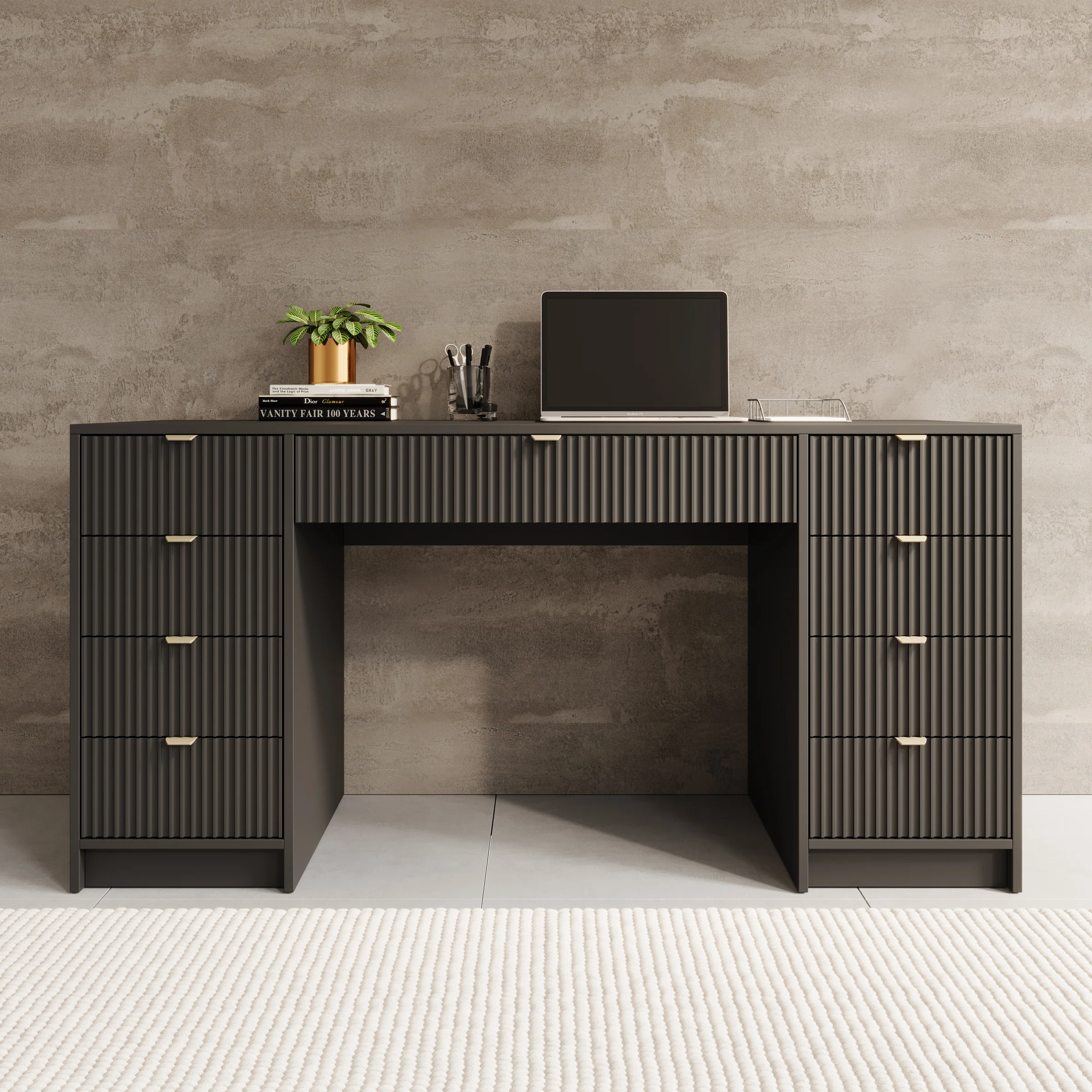 Tavares 2 - Bureau - Zwart - 154x55 cm - Image 3