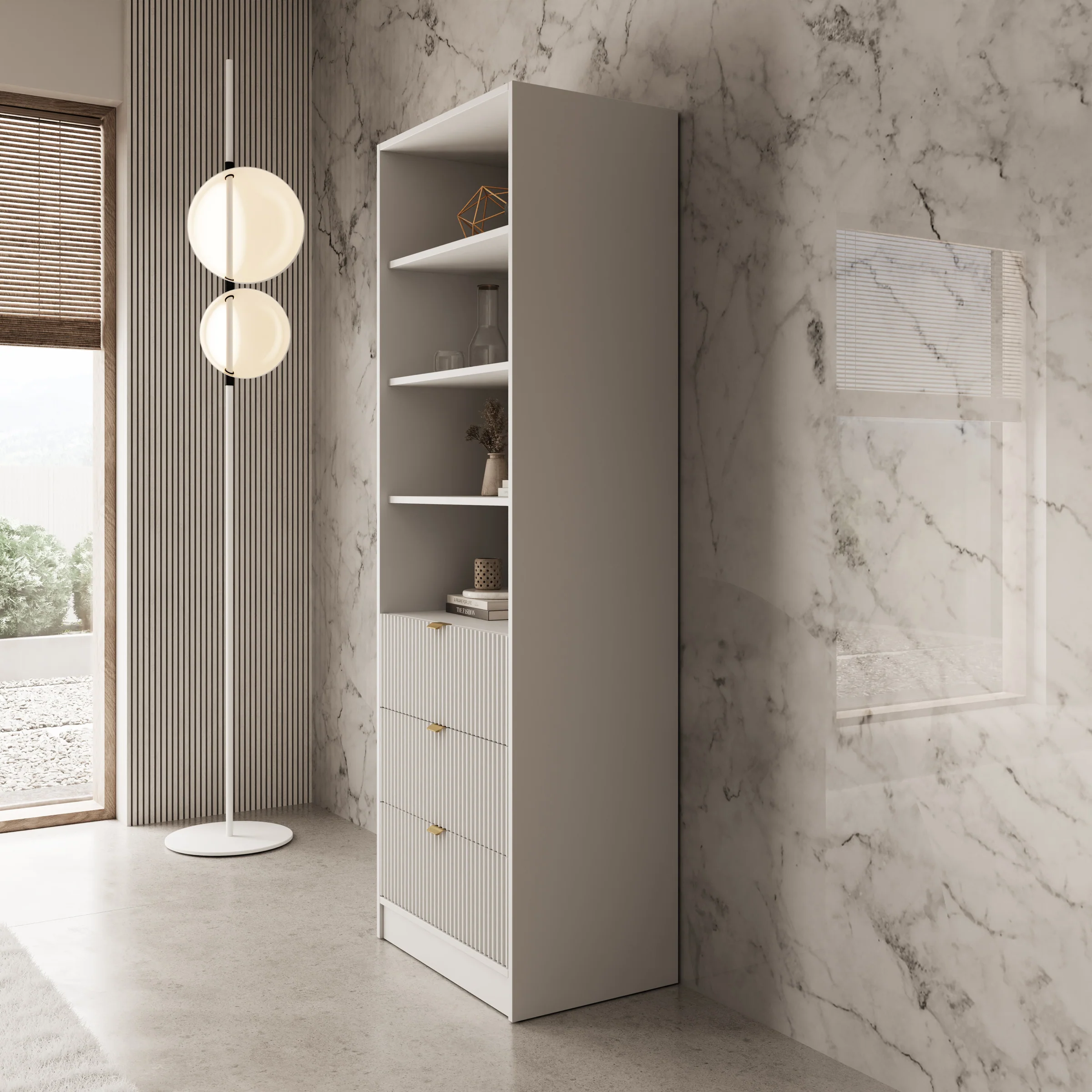 Tavares - Boekenkast - Wit - 60x40x180 cm - Image 4