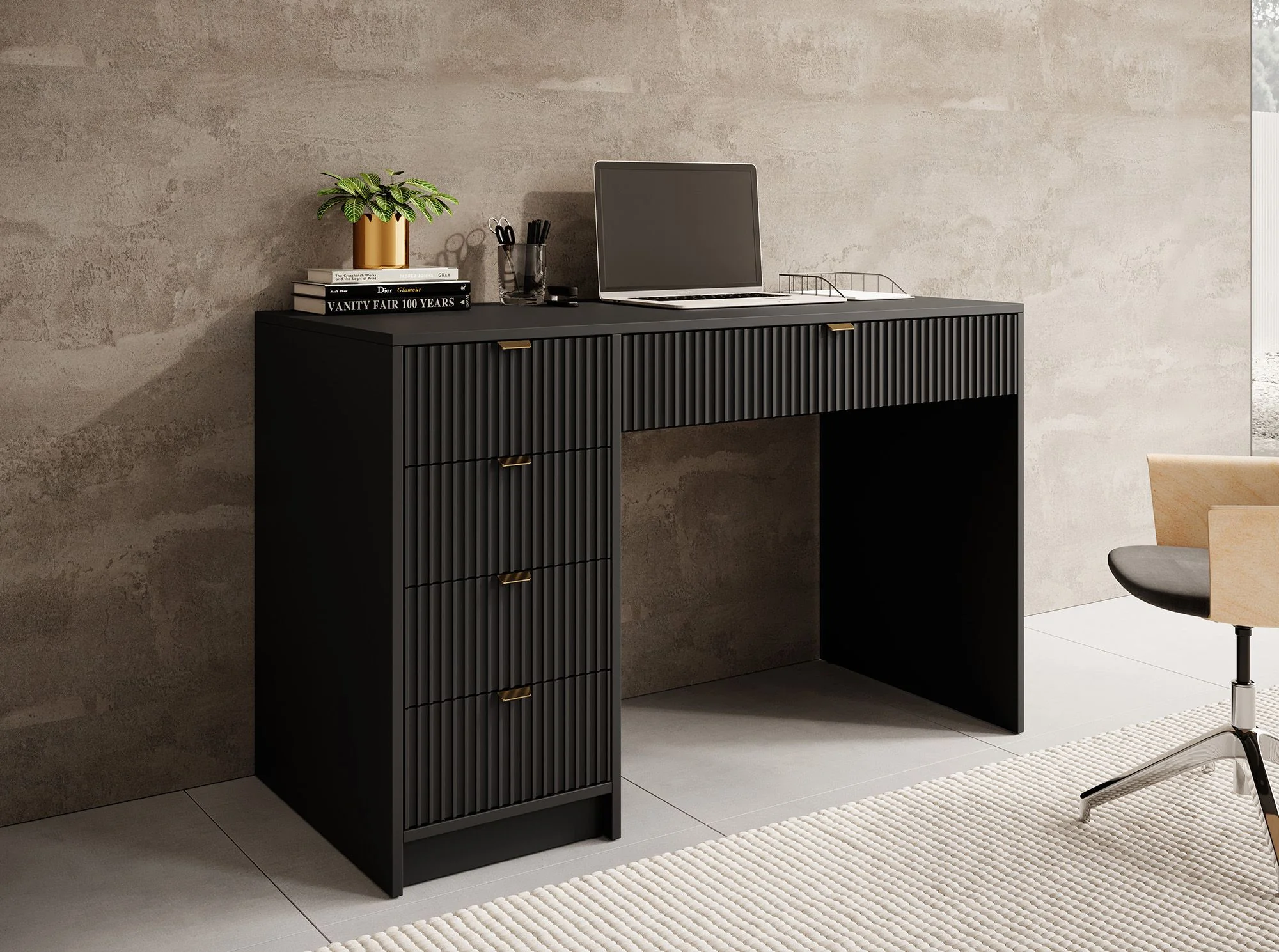 Tavares - Bureau - Zwart - 120x55 cm