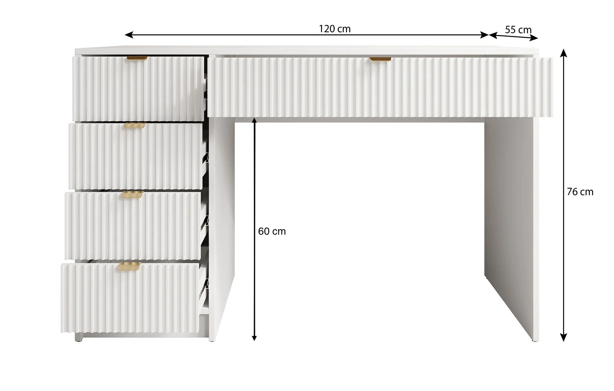 Tavares - Bureau - Zwart - 120x55 cm - Image 5