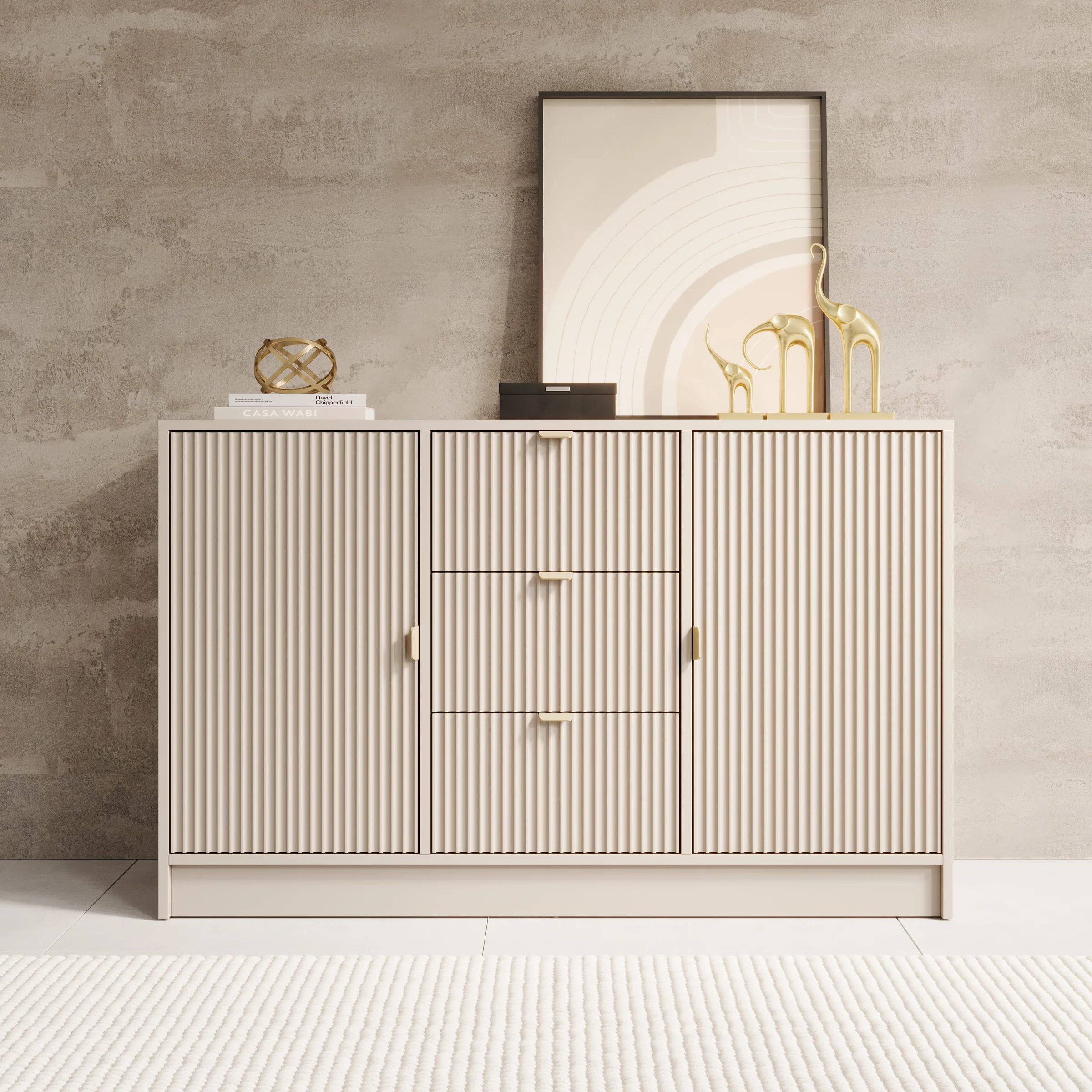Tavares - Dressoir - Beige - 118x40x75 cm - Image 3