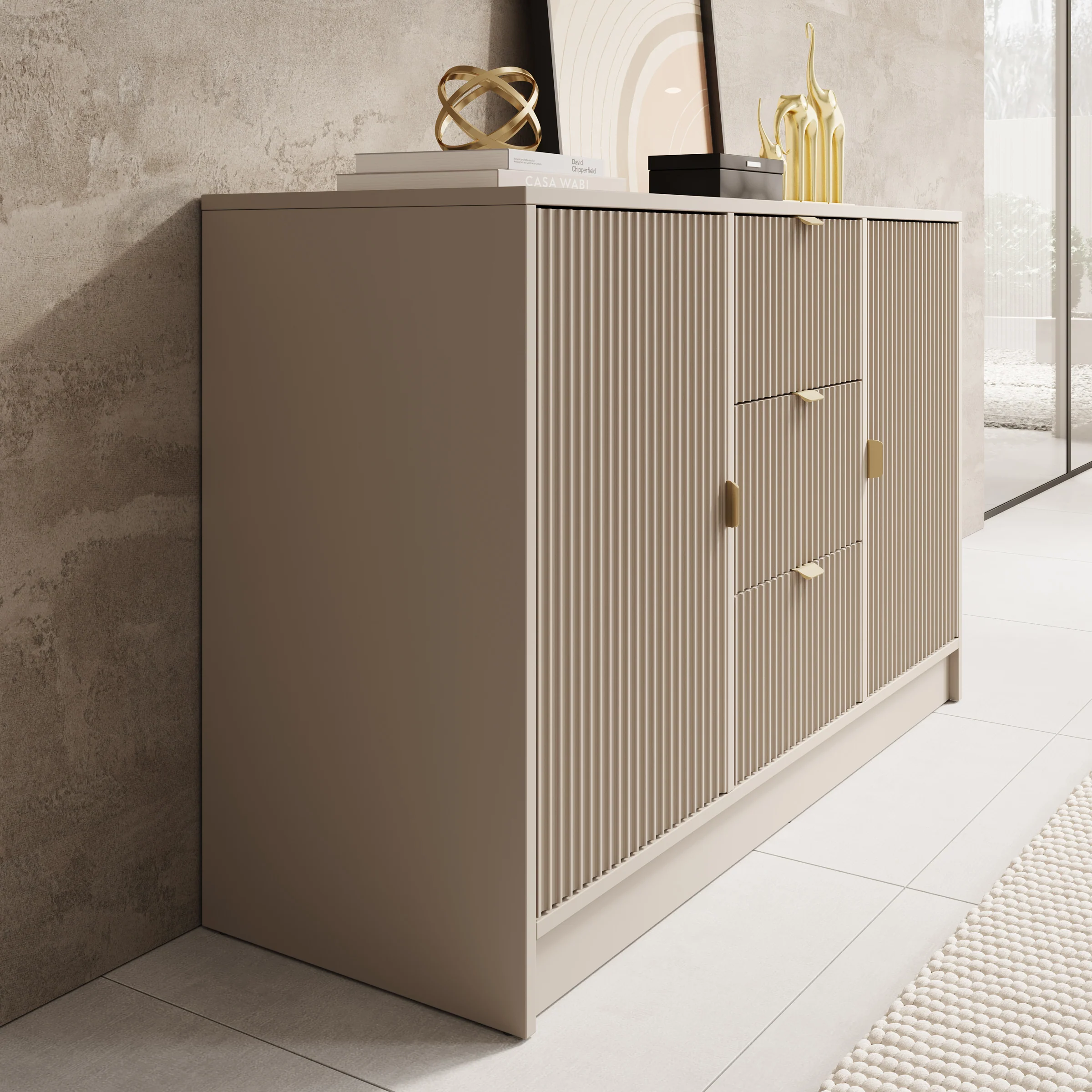 Tavares - Dressoir - Beige - 118x40x75 cm - Image 4