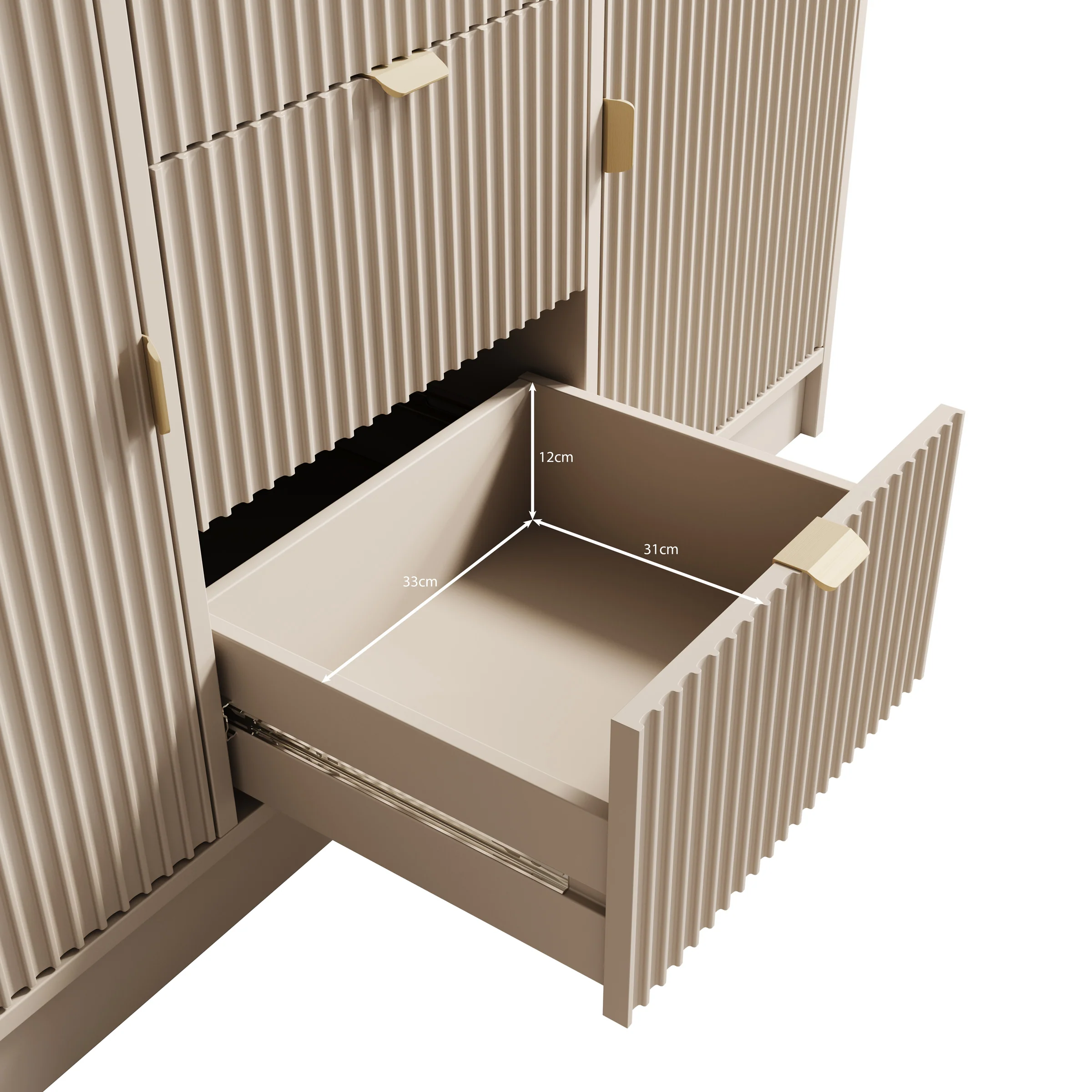 Tavares - Dressoir - Beige - 118x40x75 cm - Image 6