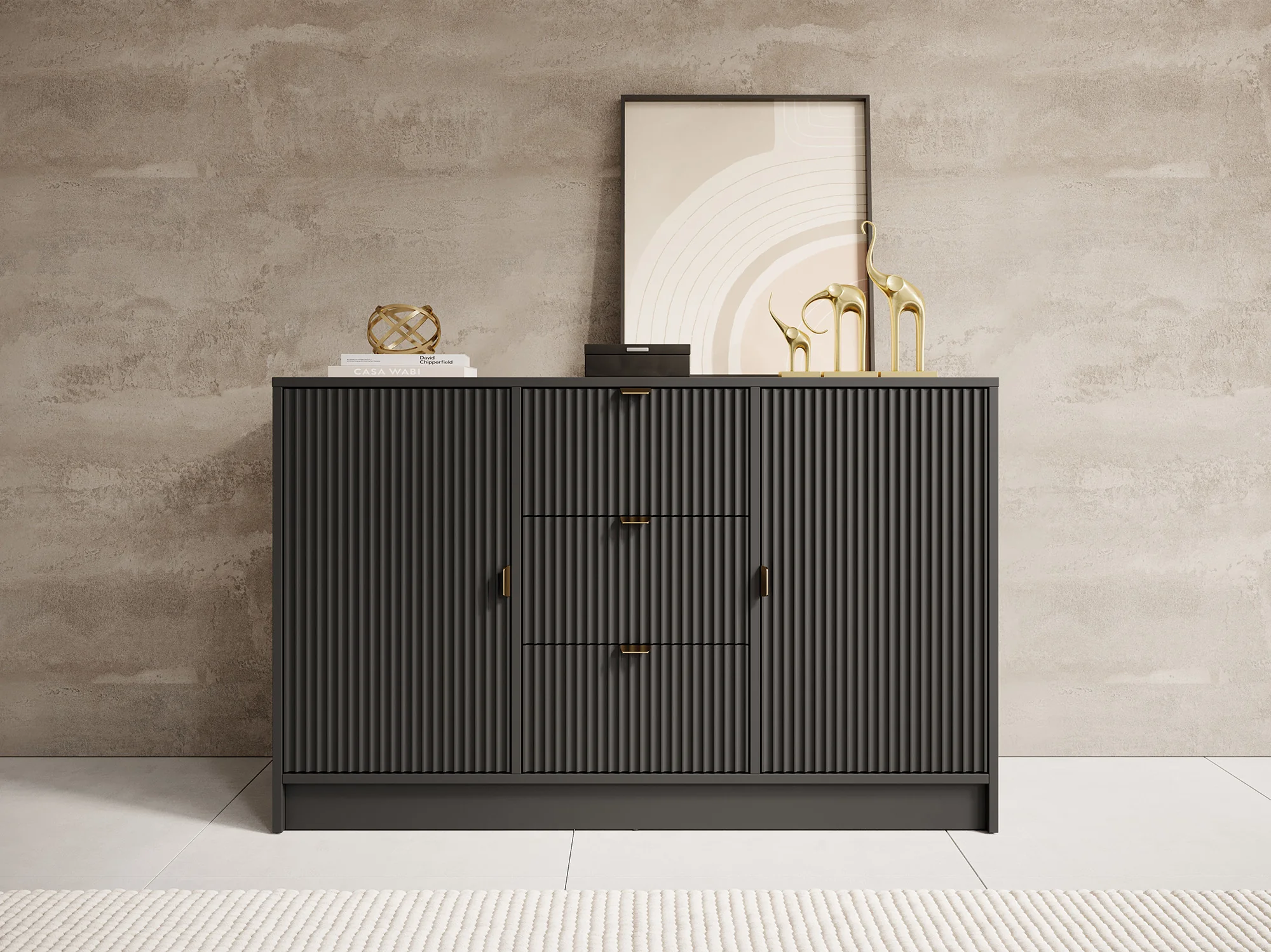 Tavares - Dressoir - Zwart - 118x40x75 cm - Image 2