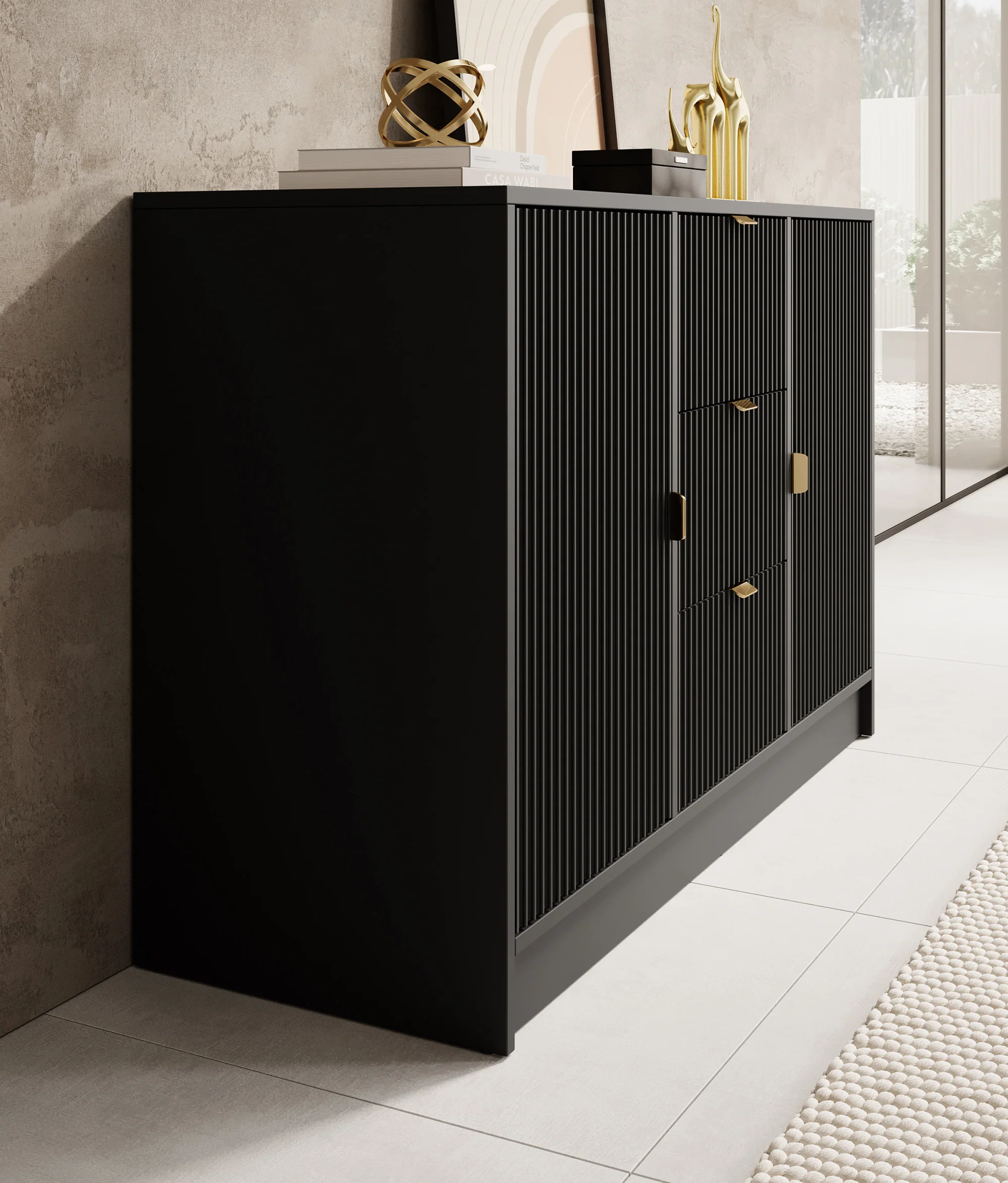 Tavares - Dressoir - Zwart - 118x40x75 cm - Image 4