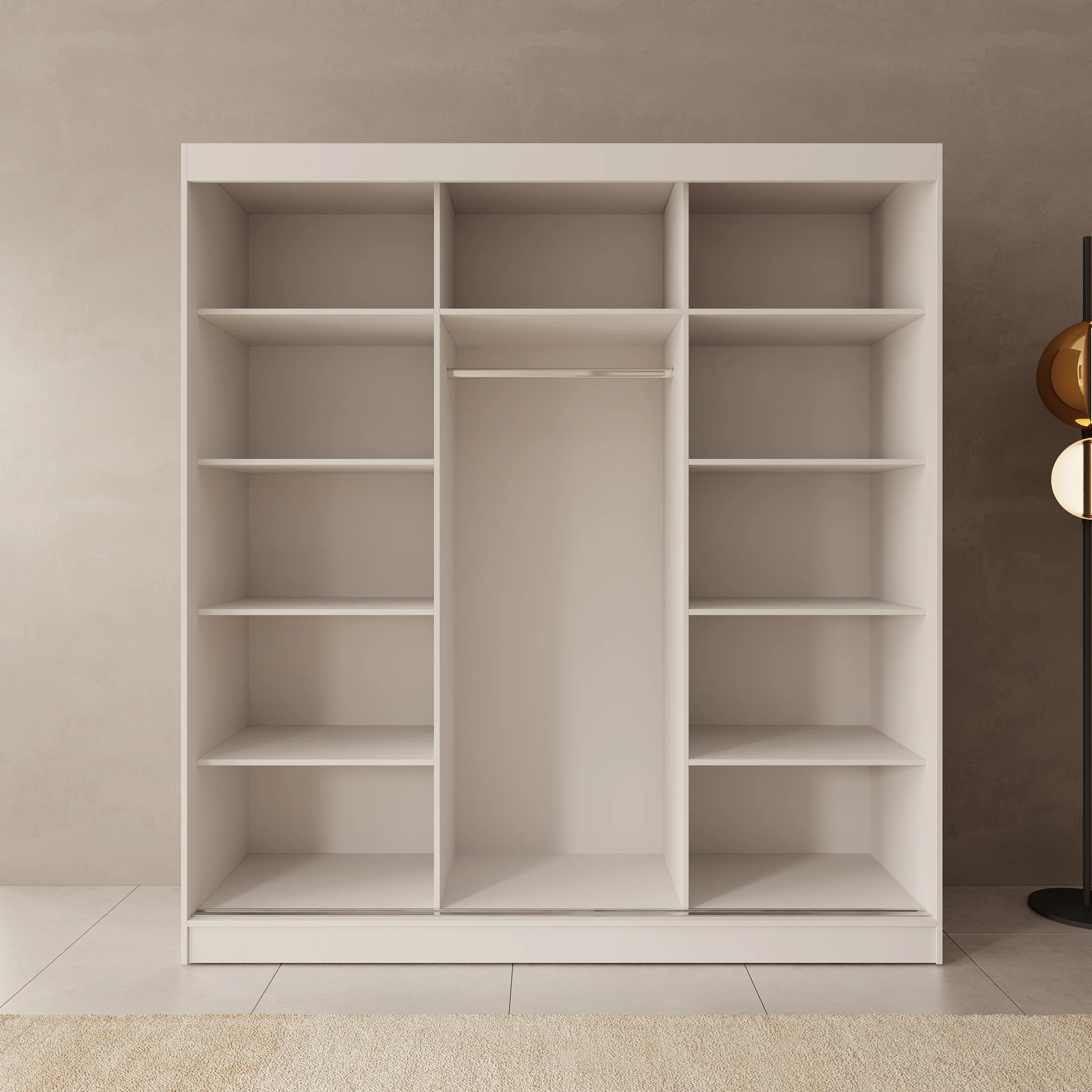 Tavares - Kledingkast 3 schuifdeuren - Wit - 200x60x216 cm - Image 2