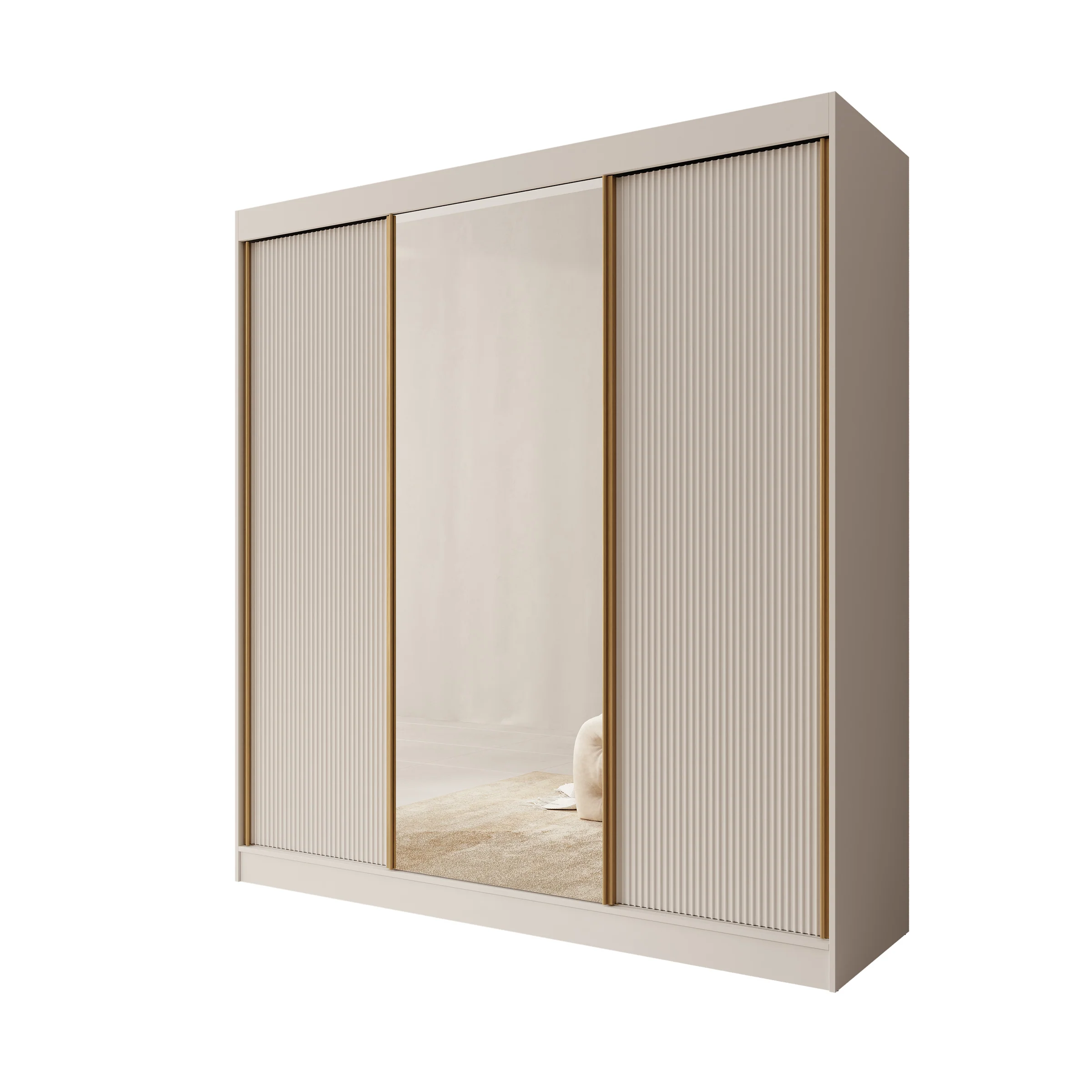 Tavares - Kledingkast 3 schuifdeuren - Wit - 200x60x216 cm - Image 6