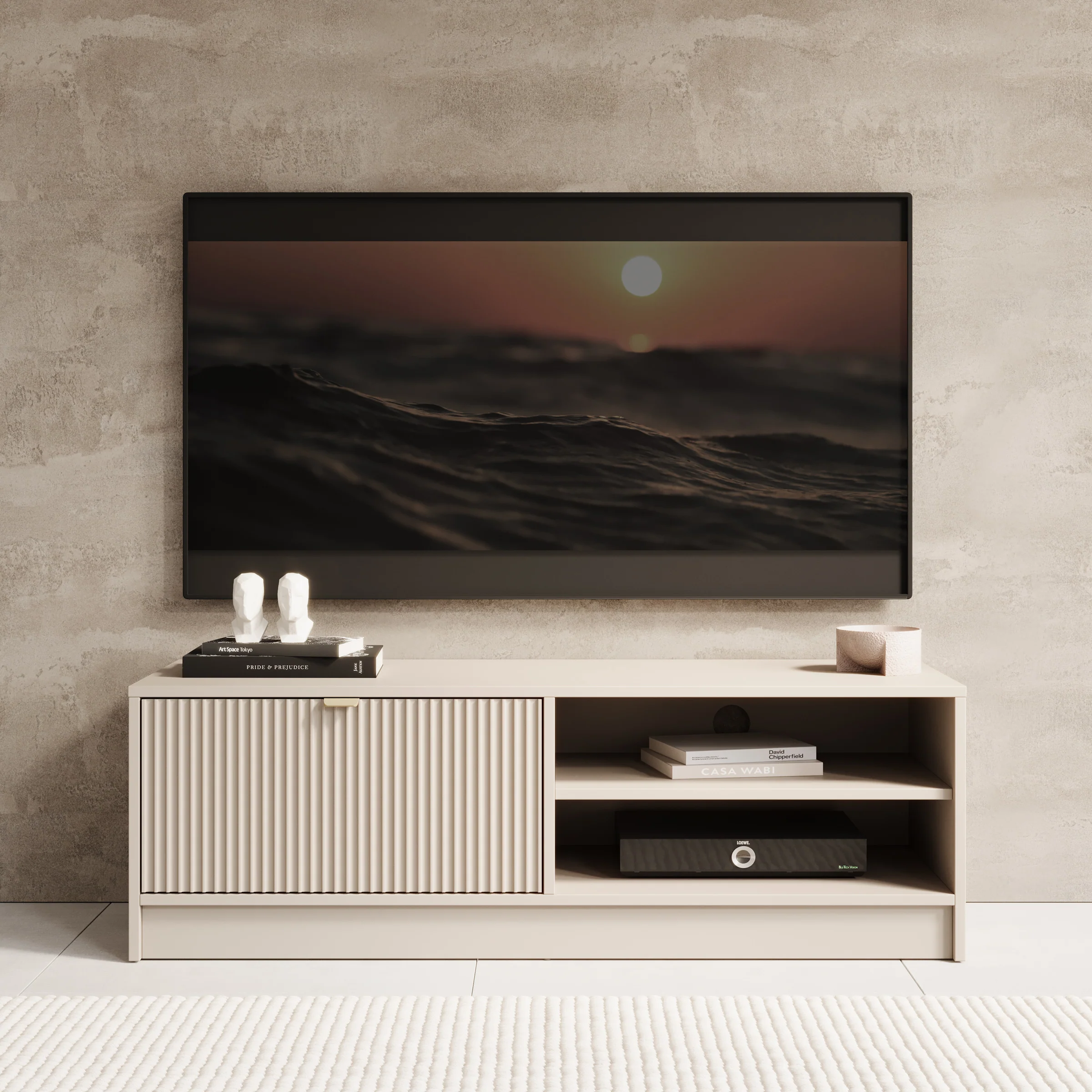 Tavares - TV-Meubel - Beige - 120x40x40 cm - Image 3