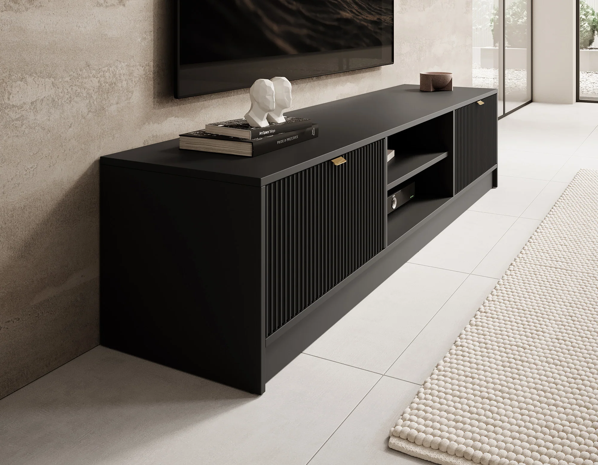 Tavares - TV-Meubel - Zwart - 180 cm - Image 4