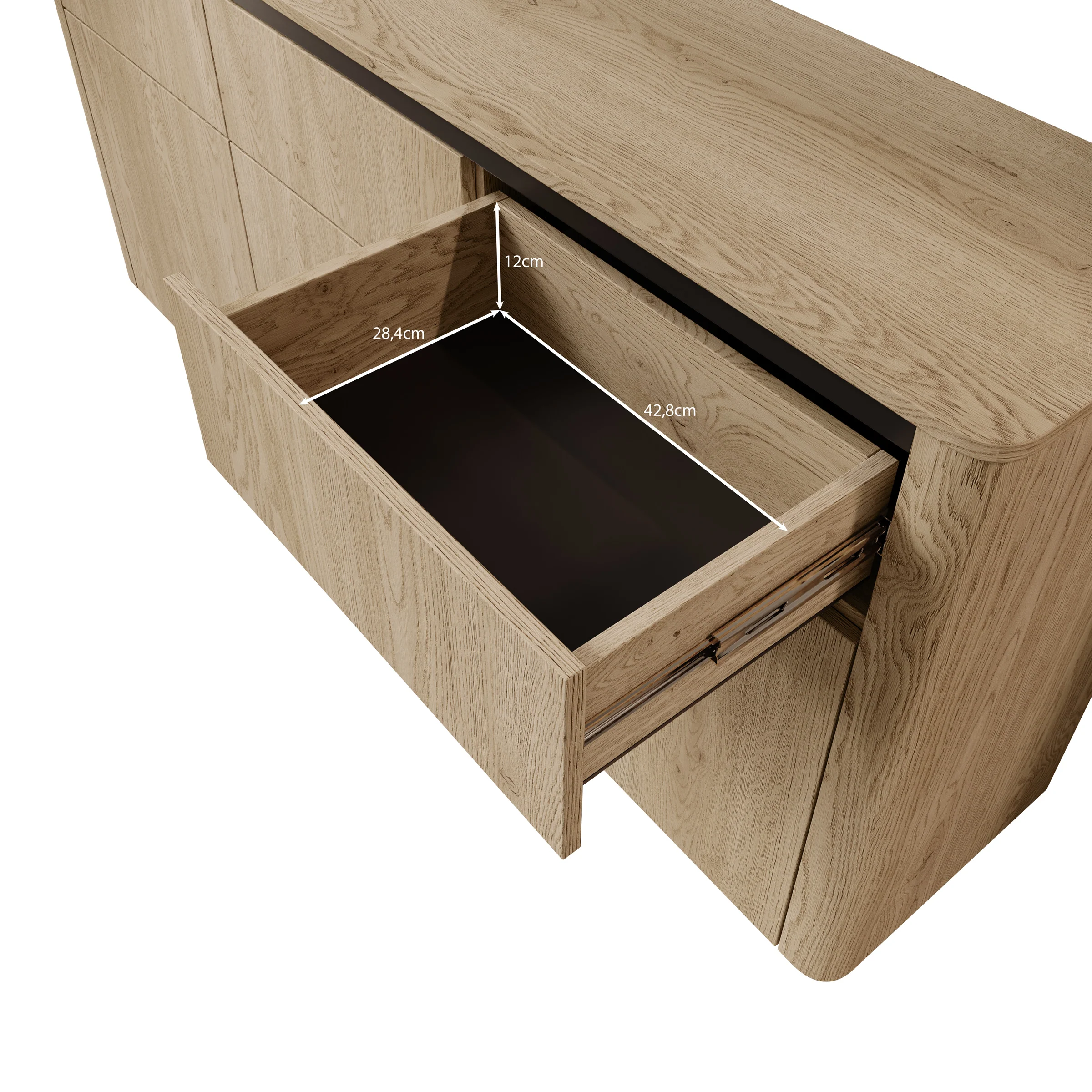 Taywan - Dressoir - Eiken - 163x38x83 cm - Image 7
