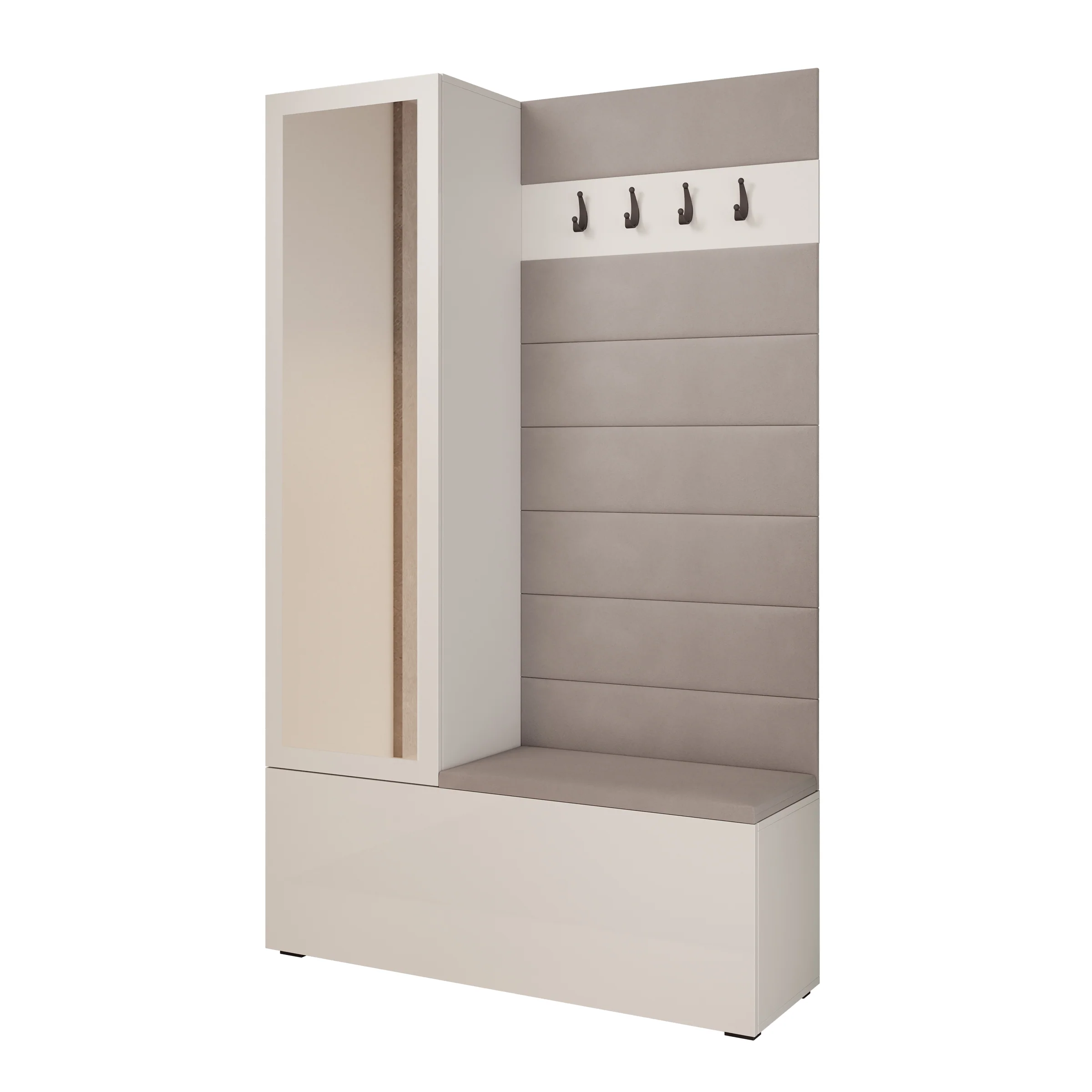 Téllaro - Halkast met deur - Wit - 115x38x192 cm - Image 7