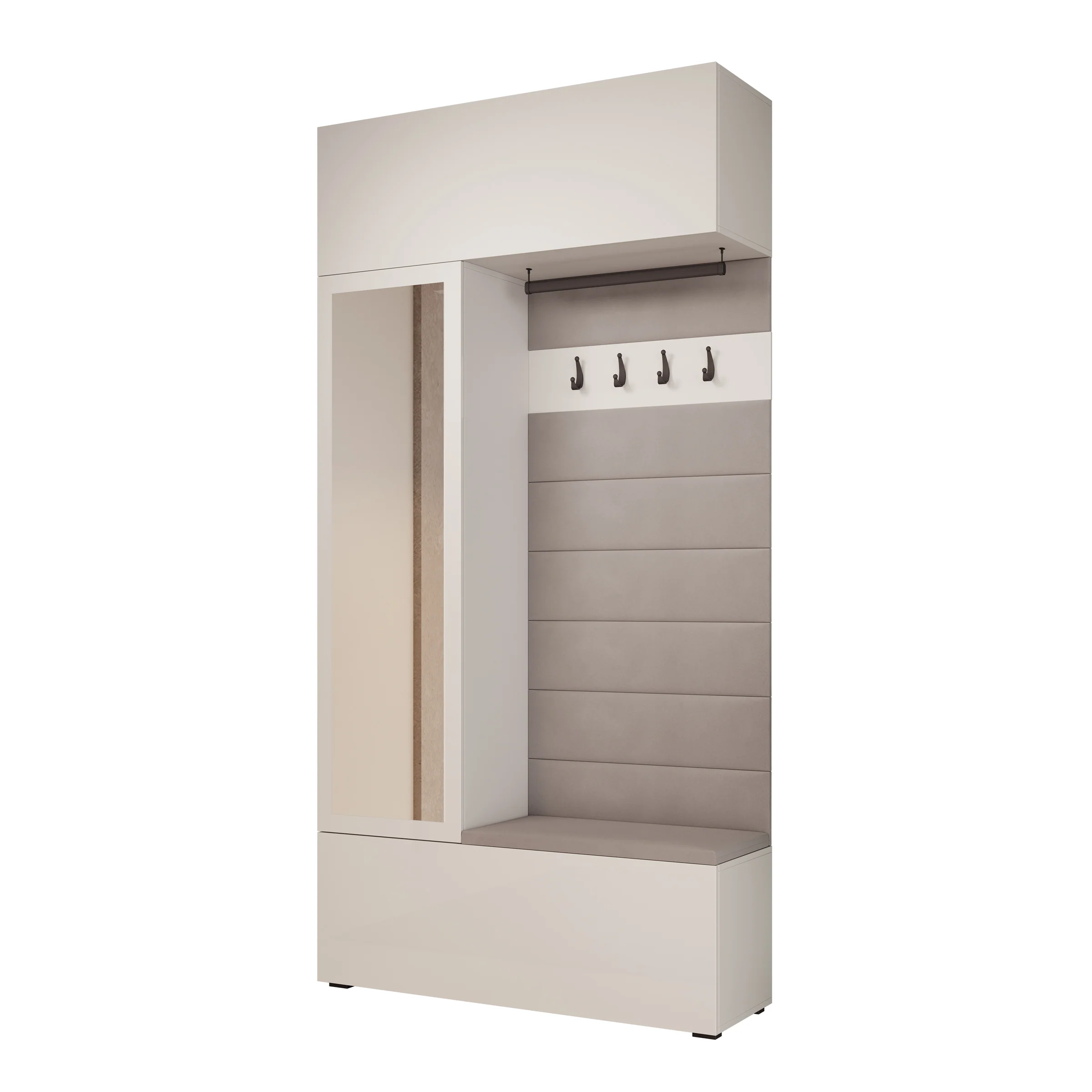 Telora - Halkast met deur - Wit - 115x38x232 cm - Image 7