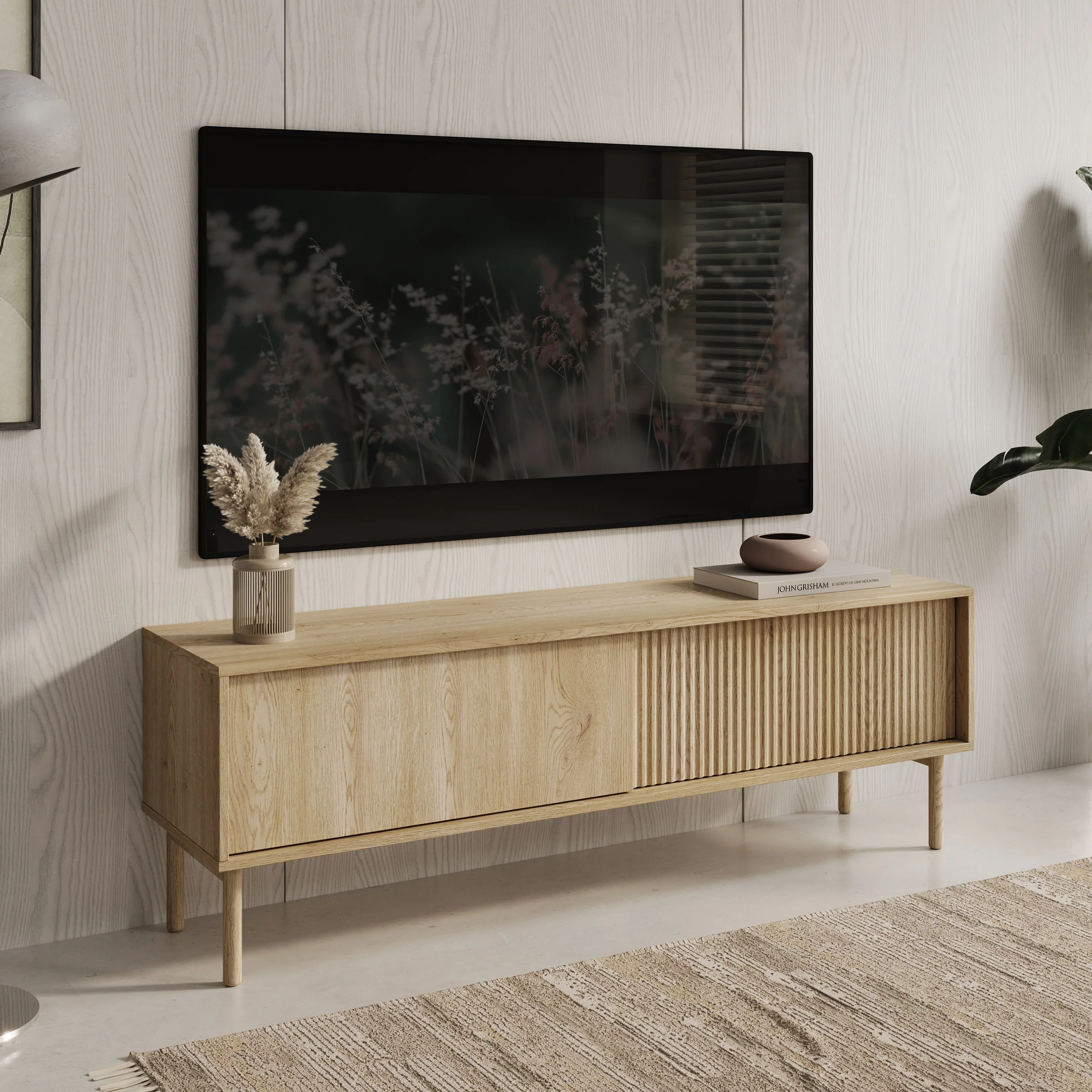 Tenerife - TV-Meubel - Eiken - 154x40x55 cm