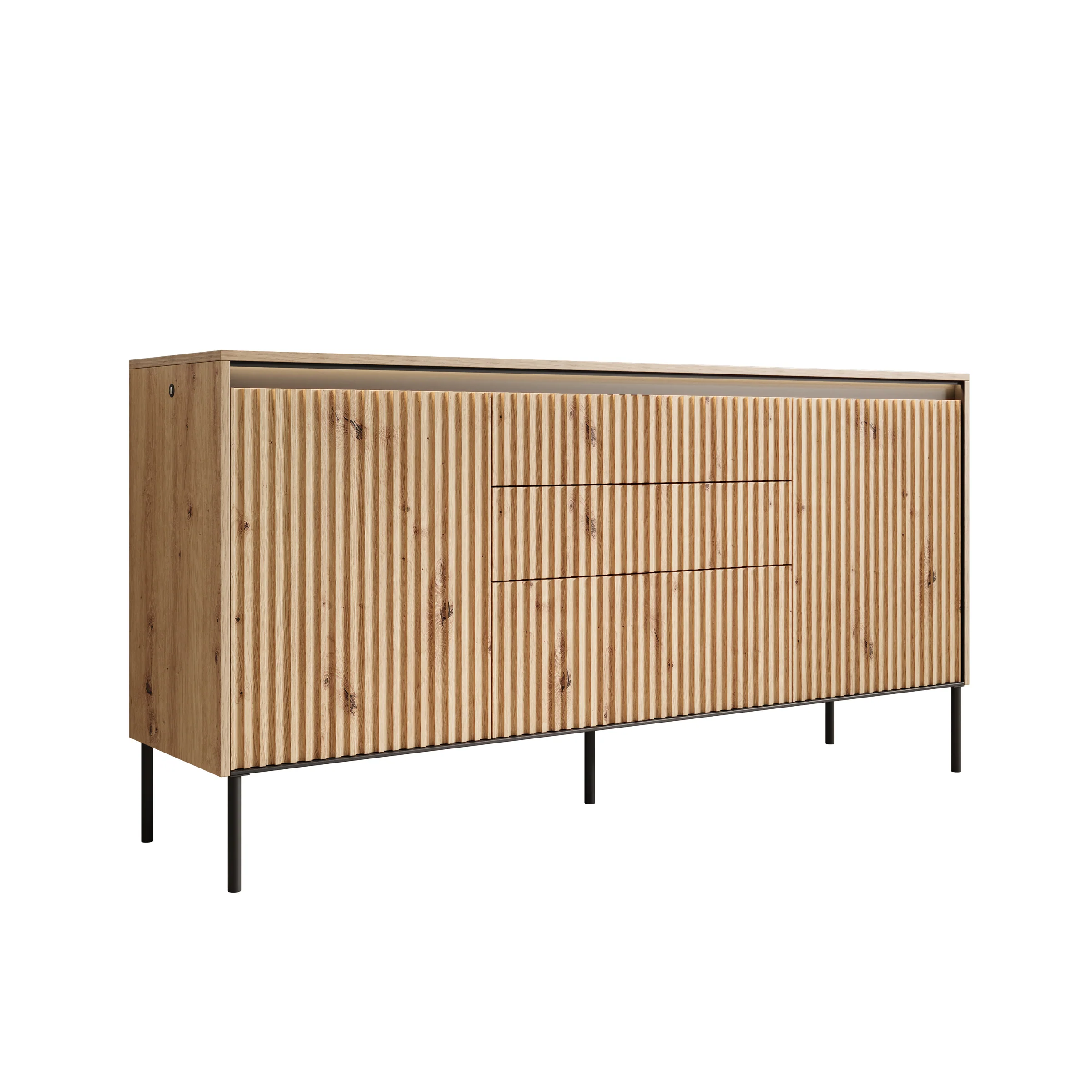 Timoteo - Dressoir - Eiken - 166x40x83 cm - Image 6