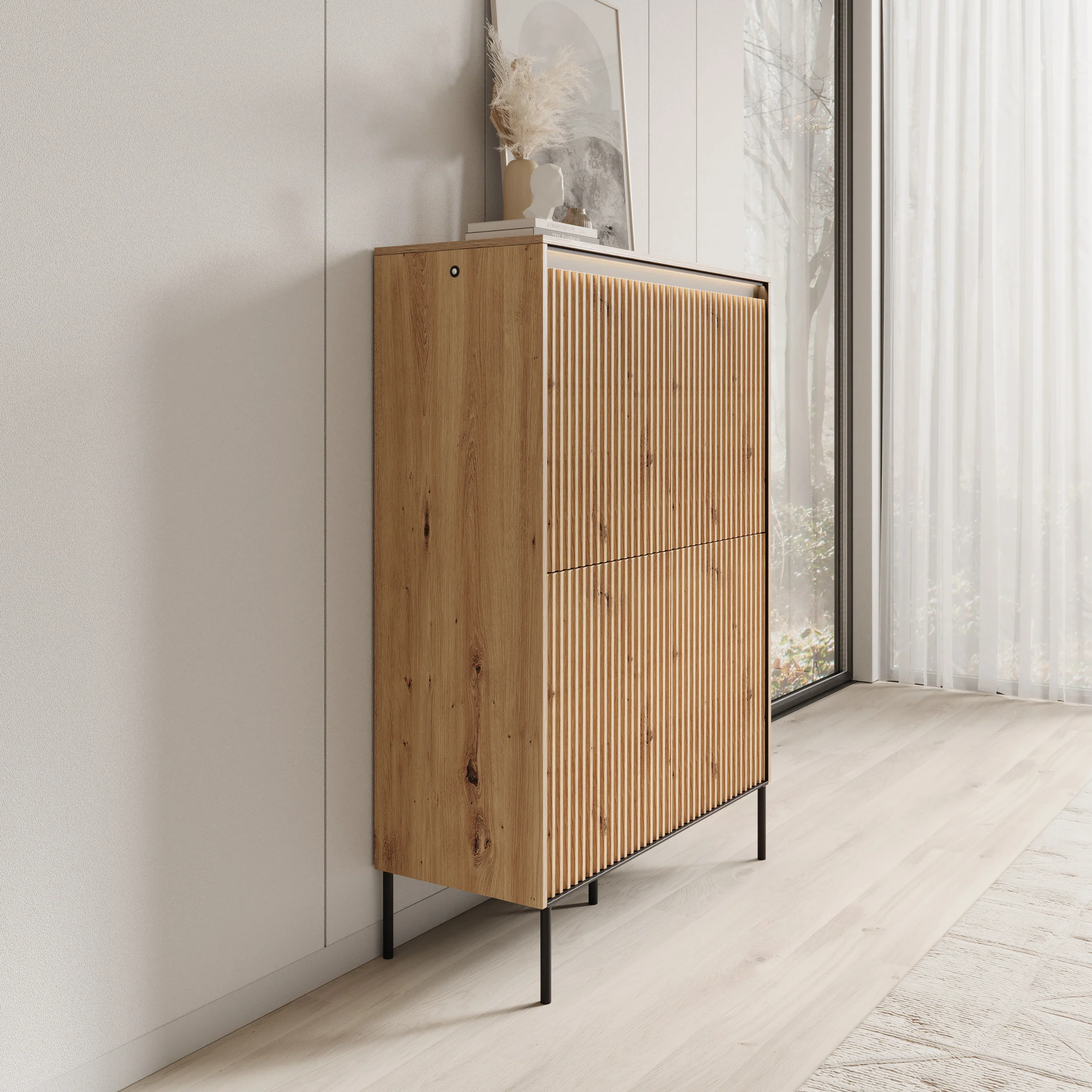 Timoteo - Dressoir - Eiken - 98x40x140 cm - Image 4