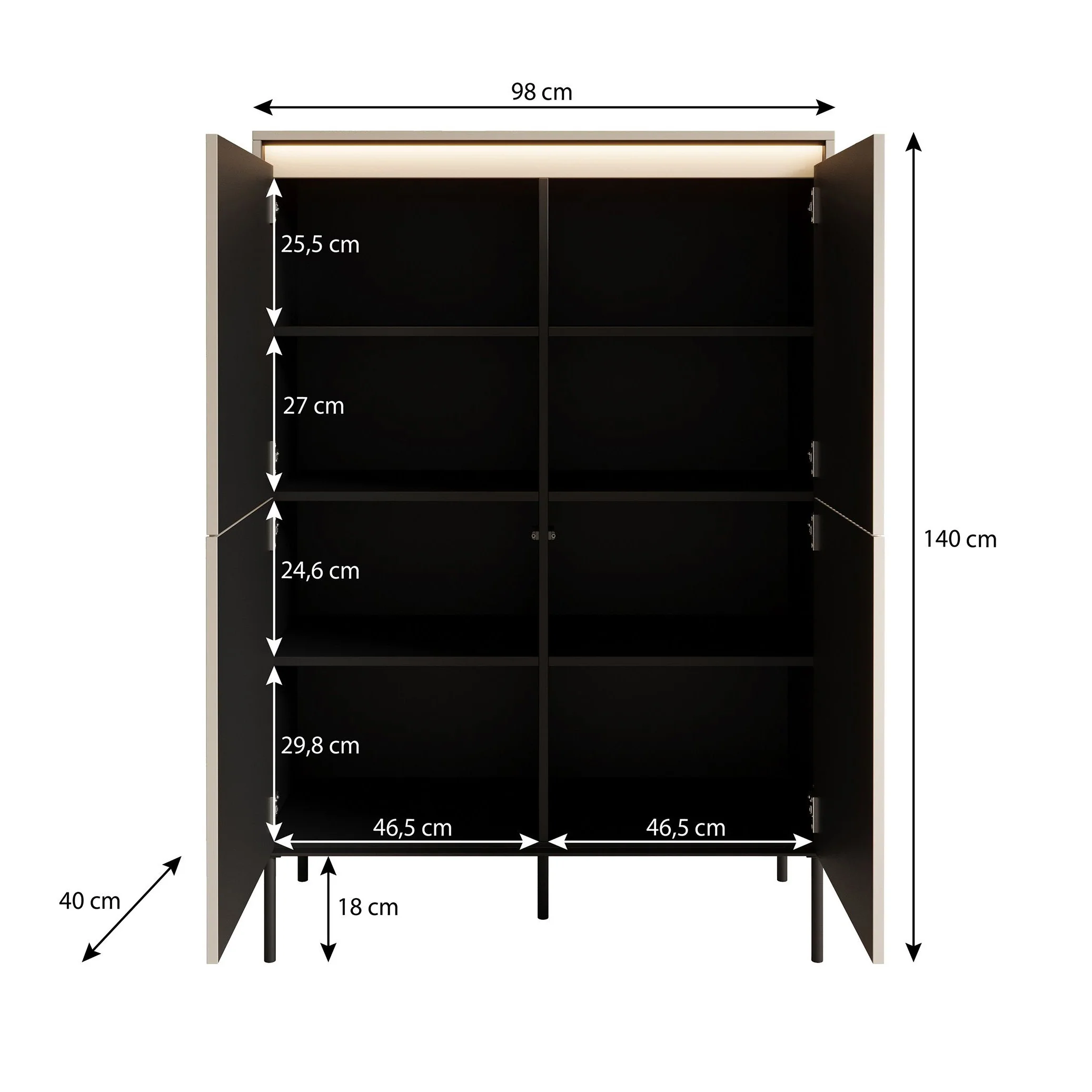 Timoteo - Dressoir - Eiken - 98x40x140 cm - Image 5