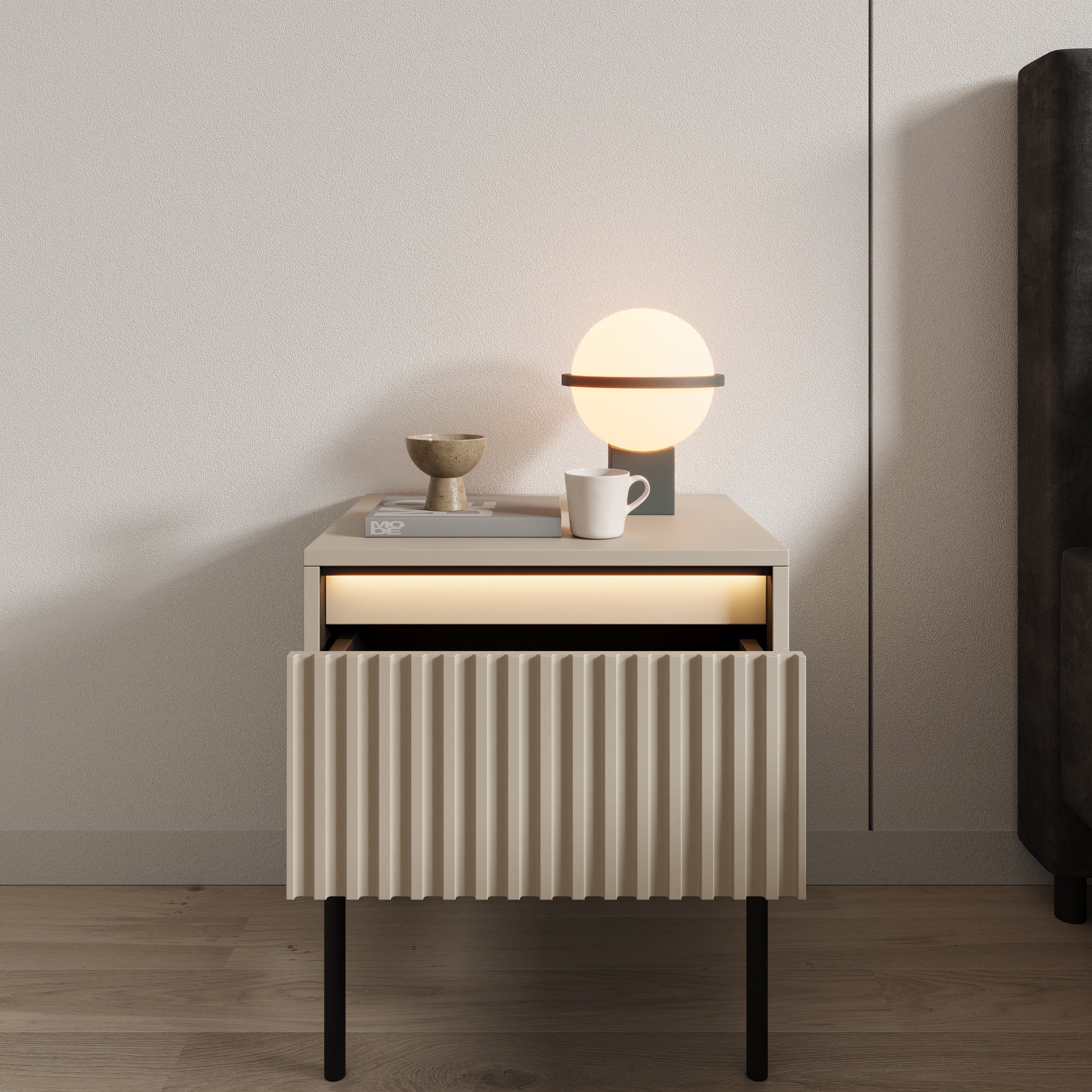 Timoteo - Nachtkastje - Beige - 46x40x50 cm - Image 2