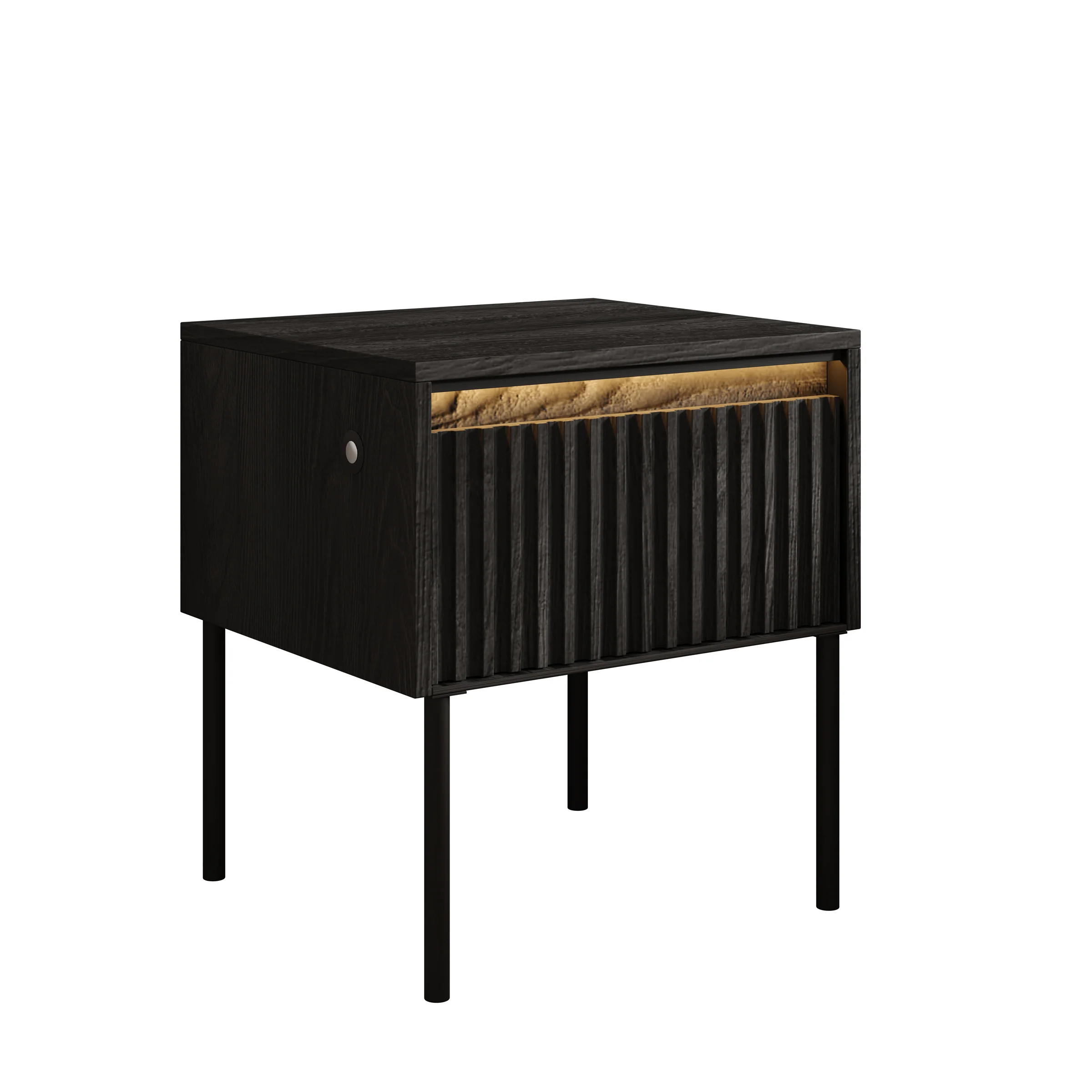 Timoteo - Nachtkastje - Zwart - 46x40x50 cm - Image 5