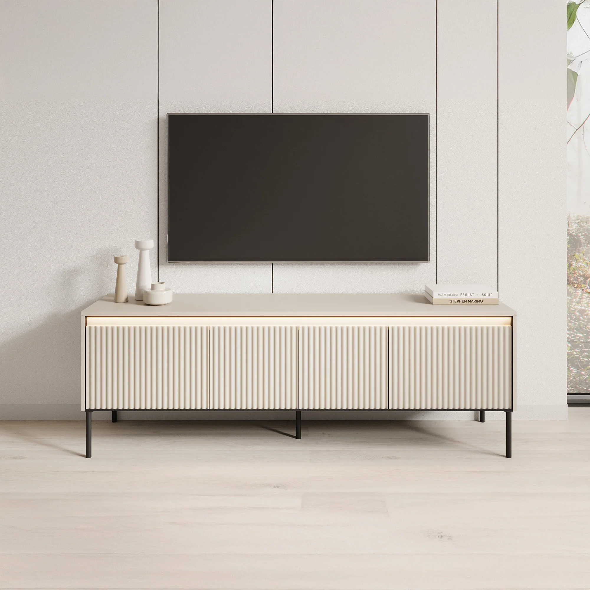 Timoteo - TV-Meubel - Beige  - 167x40x56 cm - Image 3