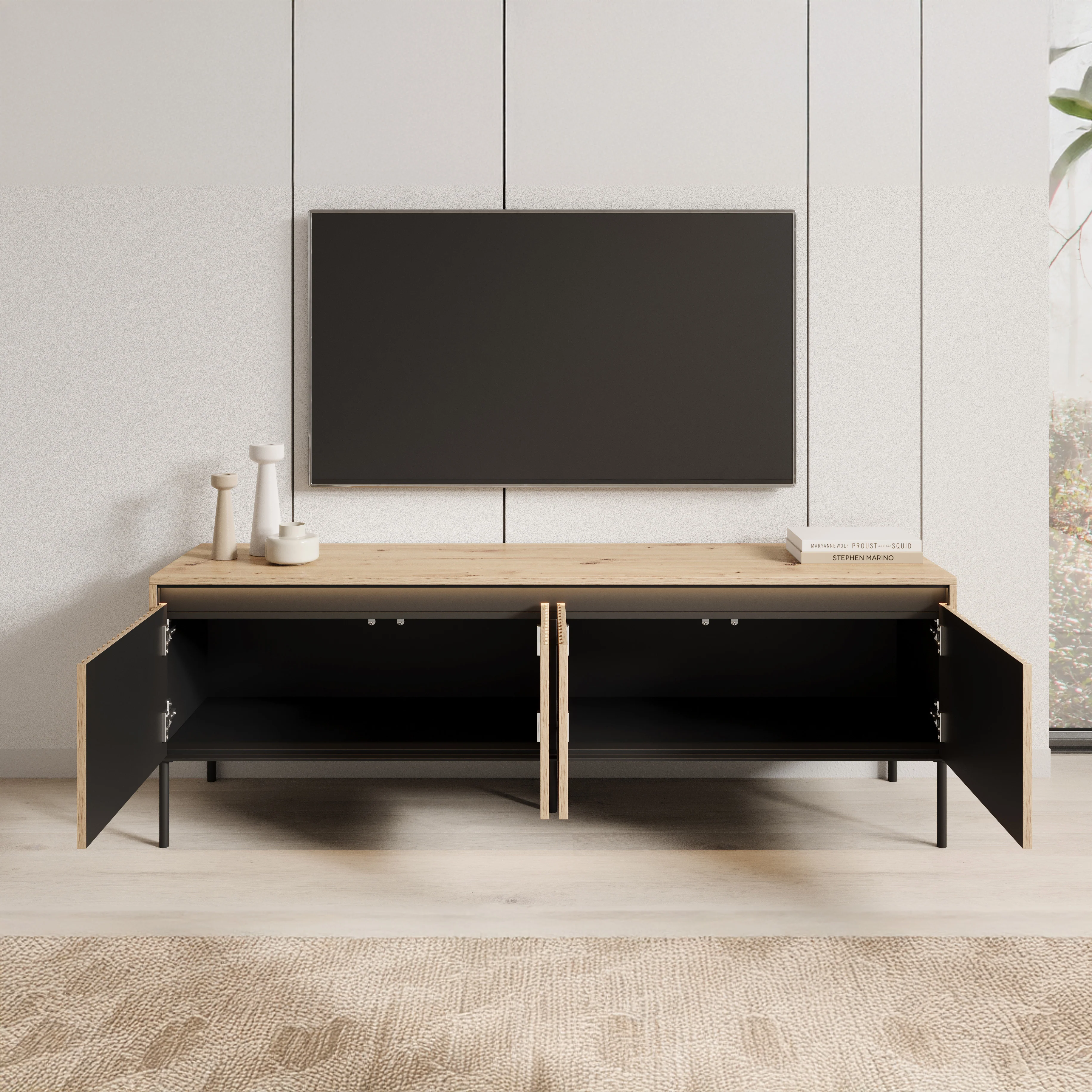Timoteo - TV-Meubel - Eiken  - 167x40x56 cm - Image 2