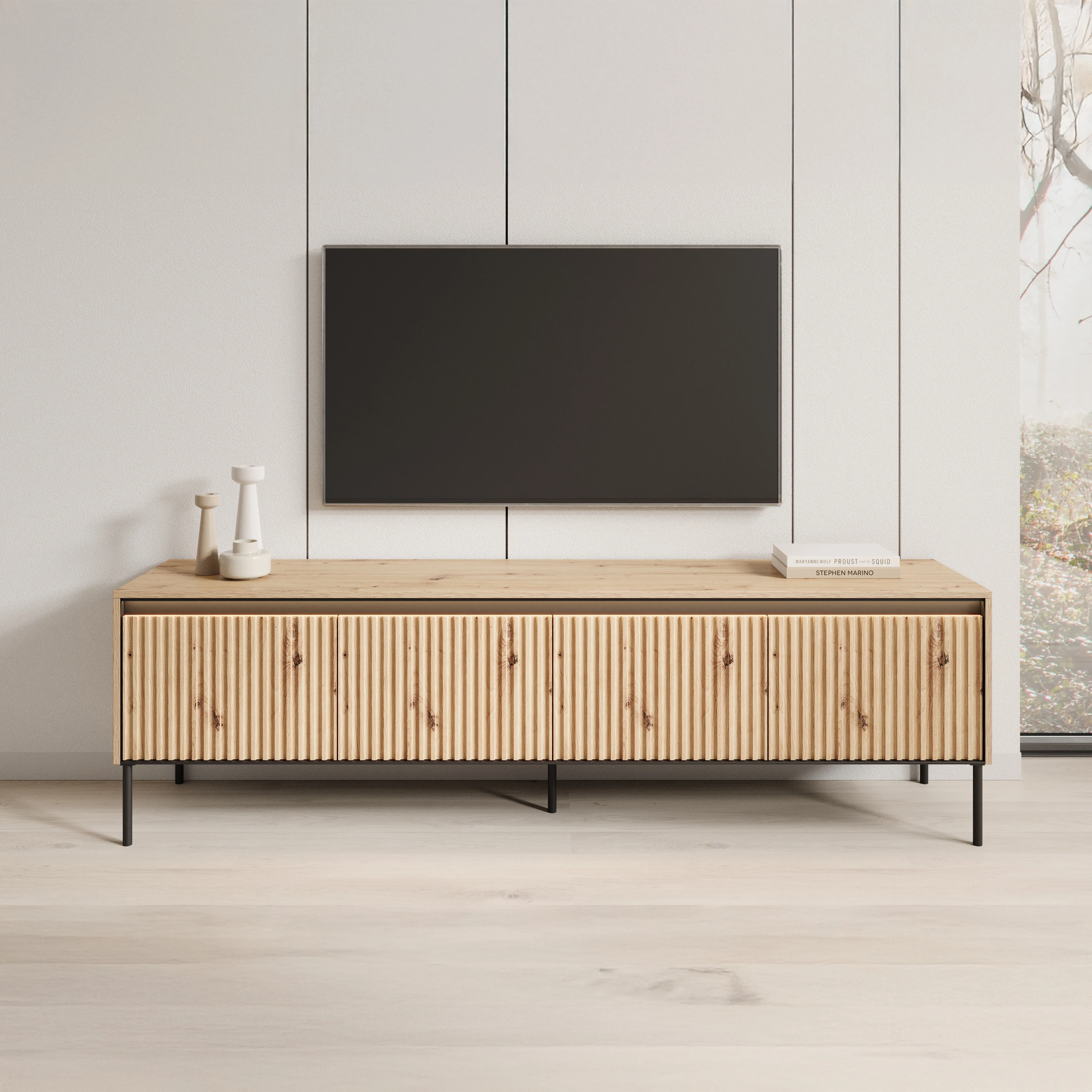 Timoteo - TV-Meubel - Eiken  - 193x40x56 cm - Image 3