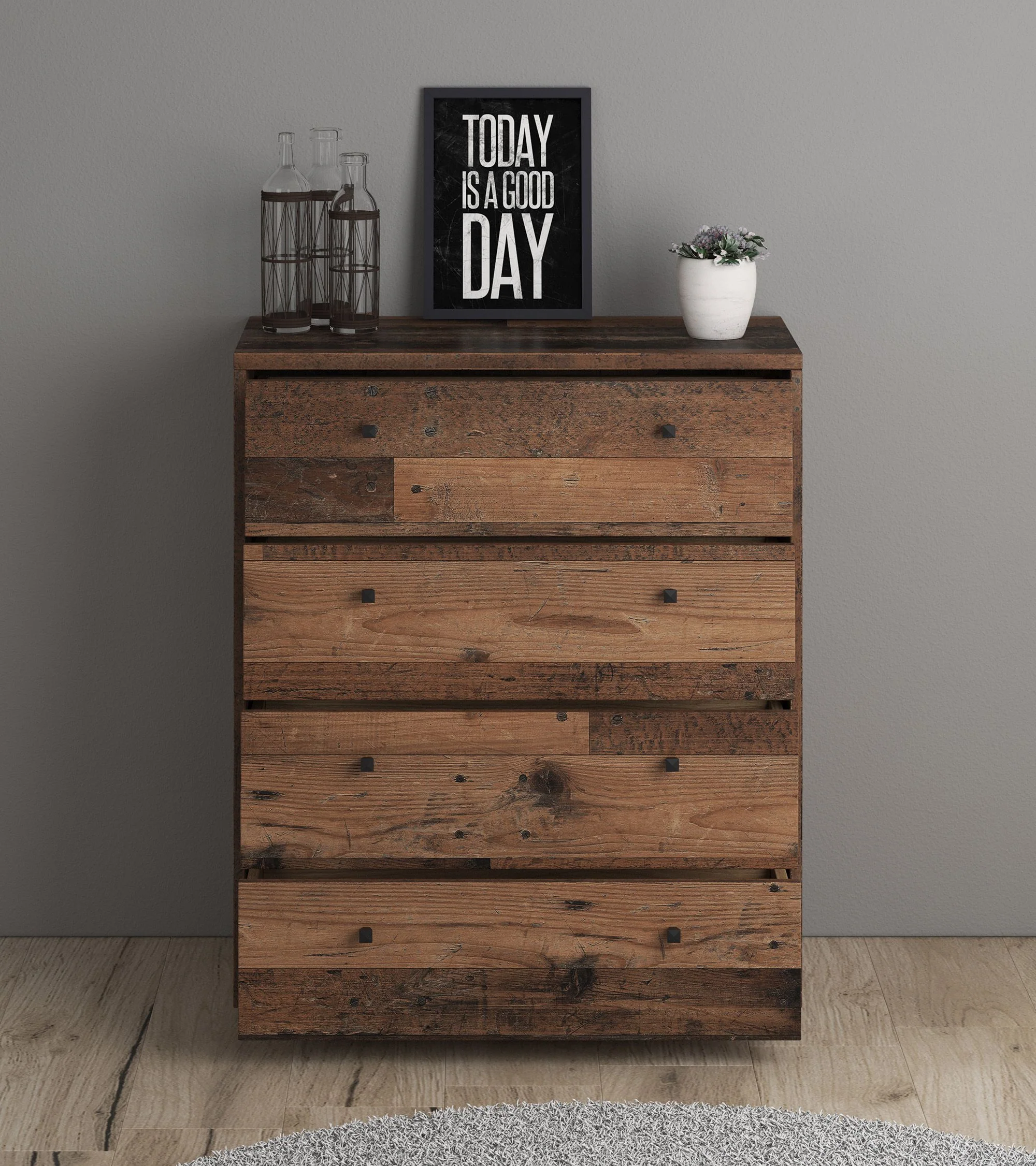 Tonga - Ladekast - Old wood - 74x35x86 cm - Image 3