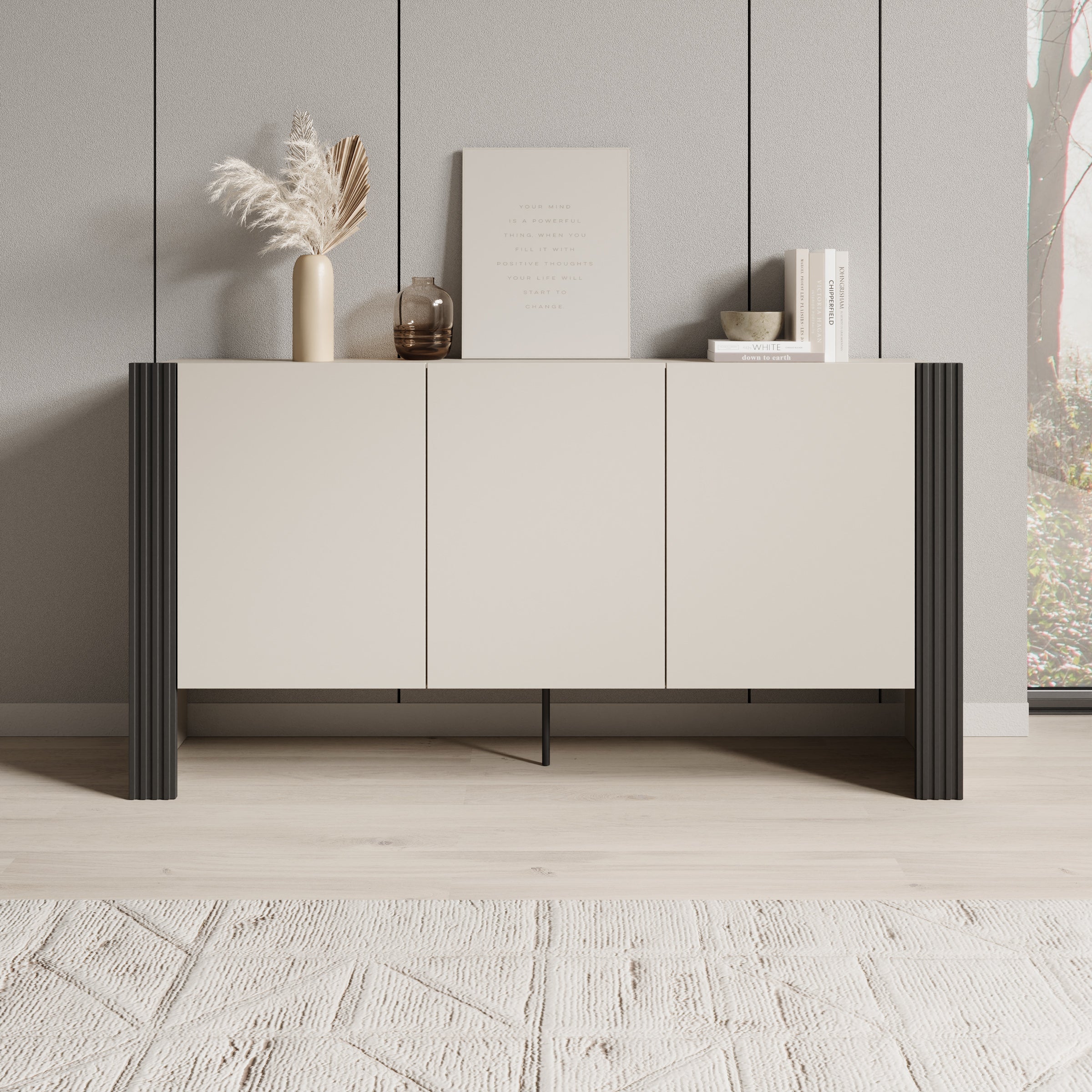 Torevia - Dressoir - Beige - 151x41x79 cm - Image 3