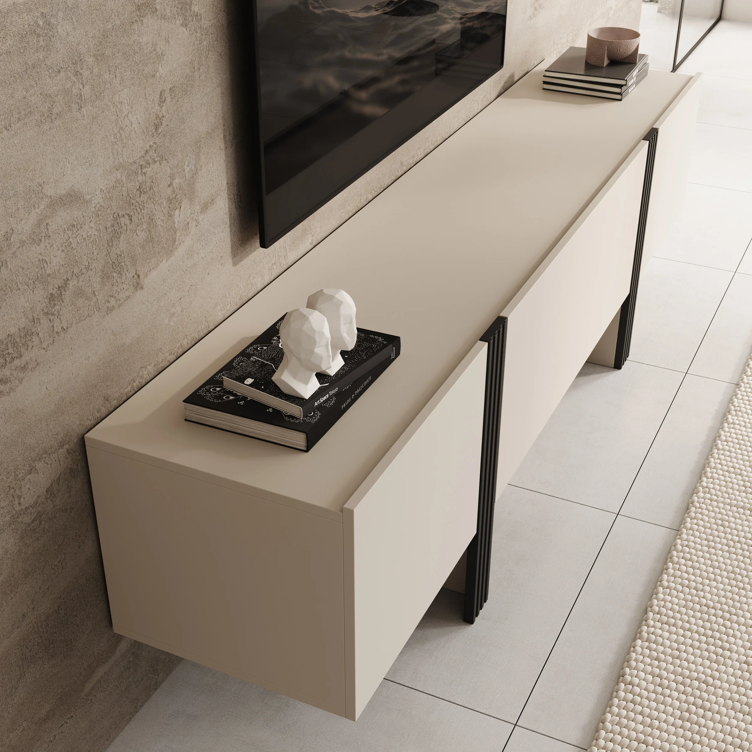 Torevia - TV-Meubel - Beige - 200x41x58 cm - Image 5