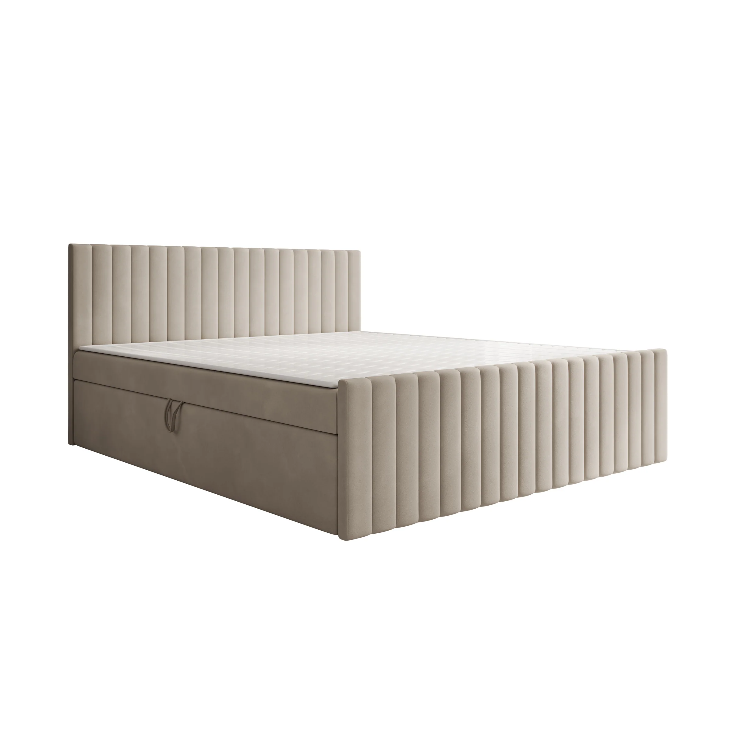 Tori - Boxspring met opbergruimte - Stof beige - 180x200 cm - Image 5
