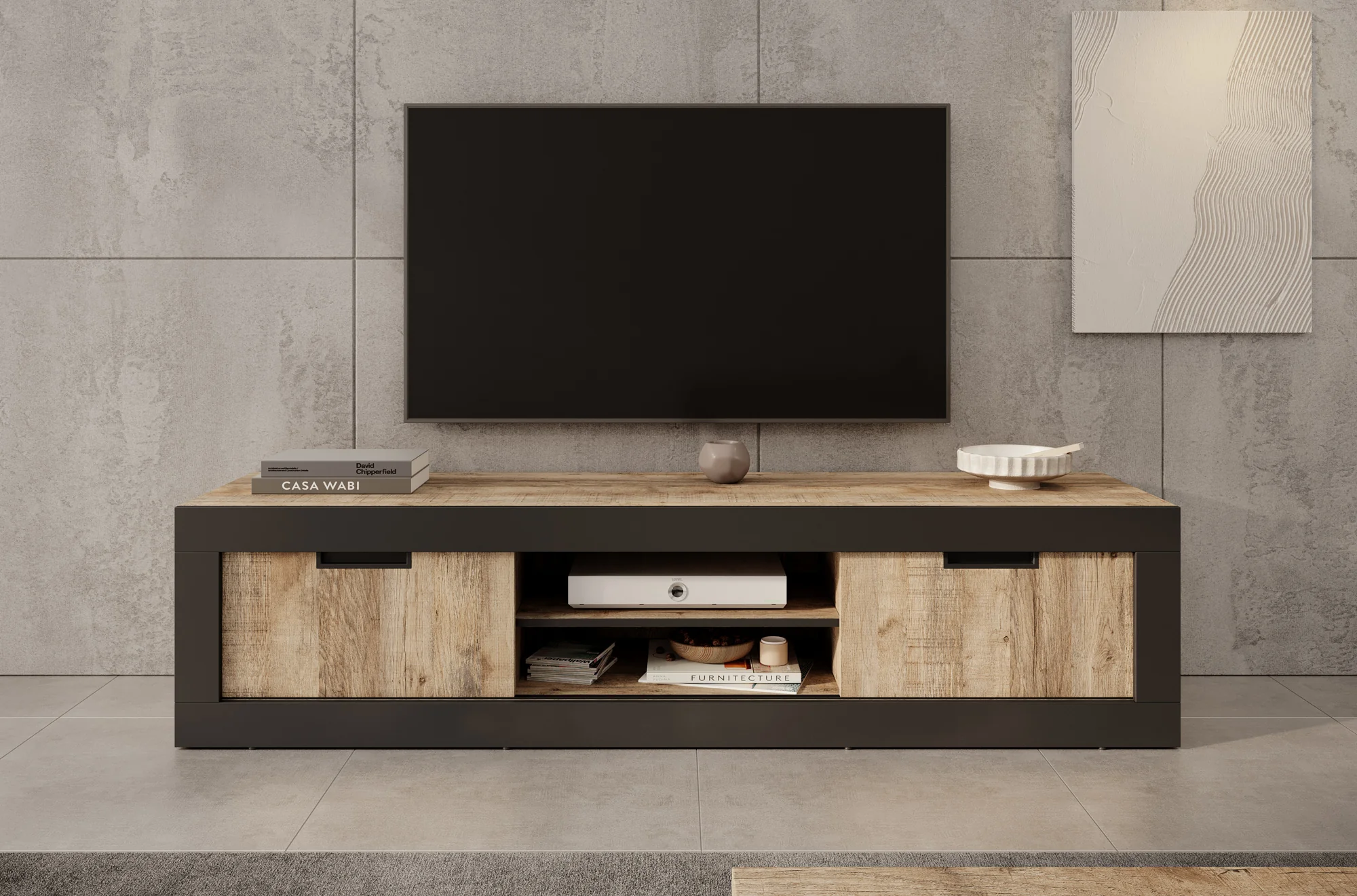 Trinidad - TV-Meubel met 2 deuren - Eiken - 180 cm - Image 2
